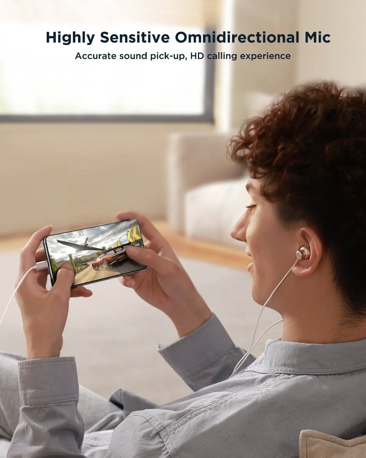 Joyroom JR-EC07 Type-C Half-in-Ear Wired Earphones