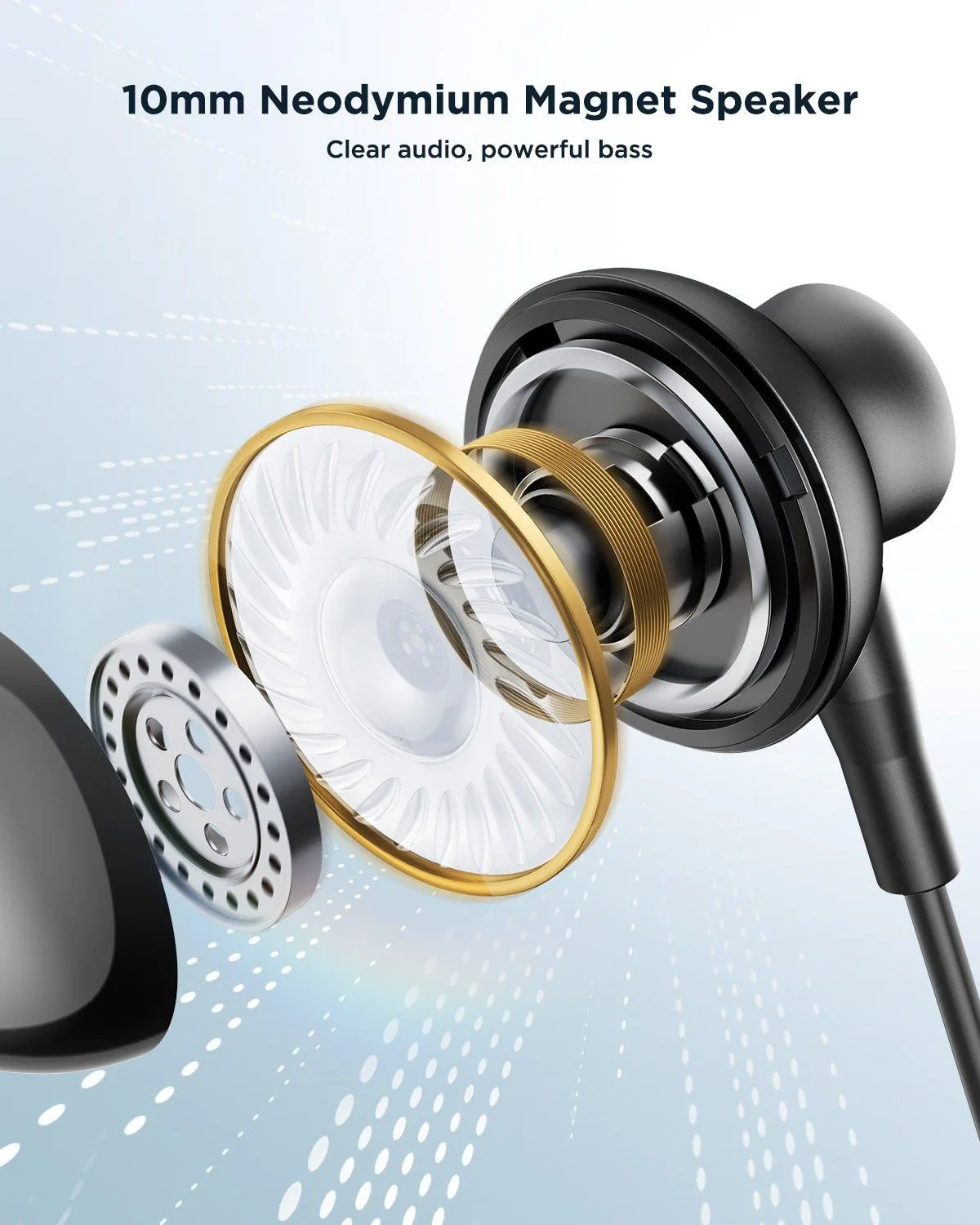 Joyroom JR-EC07 Type-C Half-in-Ear Wired Earphones
