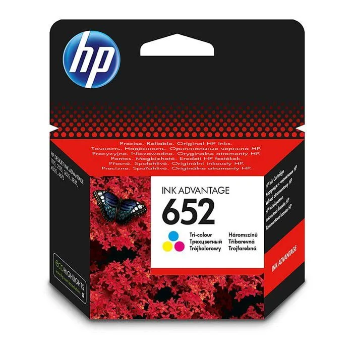 HP 652 Color Original Ink Cartridge - F6V24AE