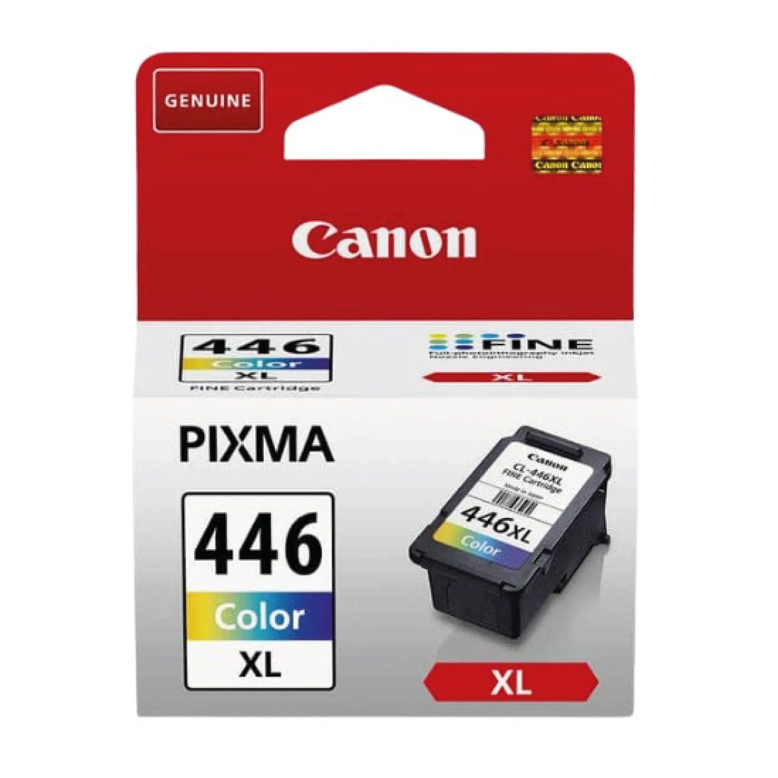 خرطوشة حبر Canon CL-446XL أصلية بسعة عالية - ملوّن