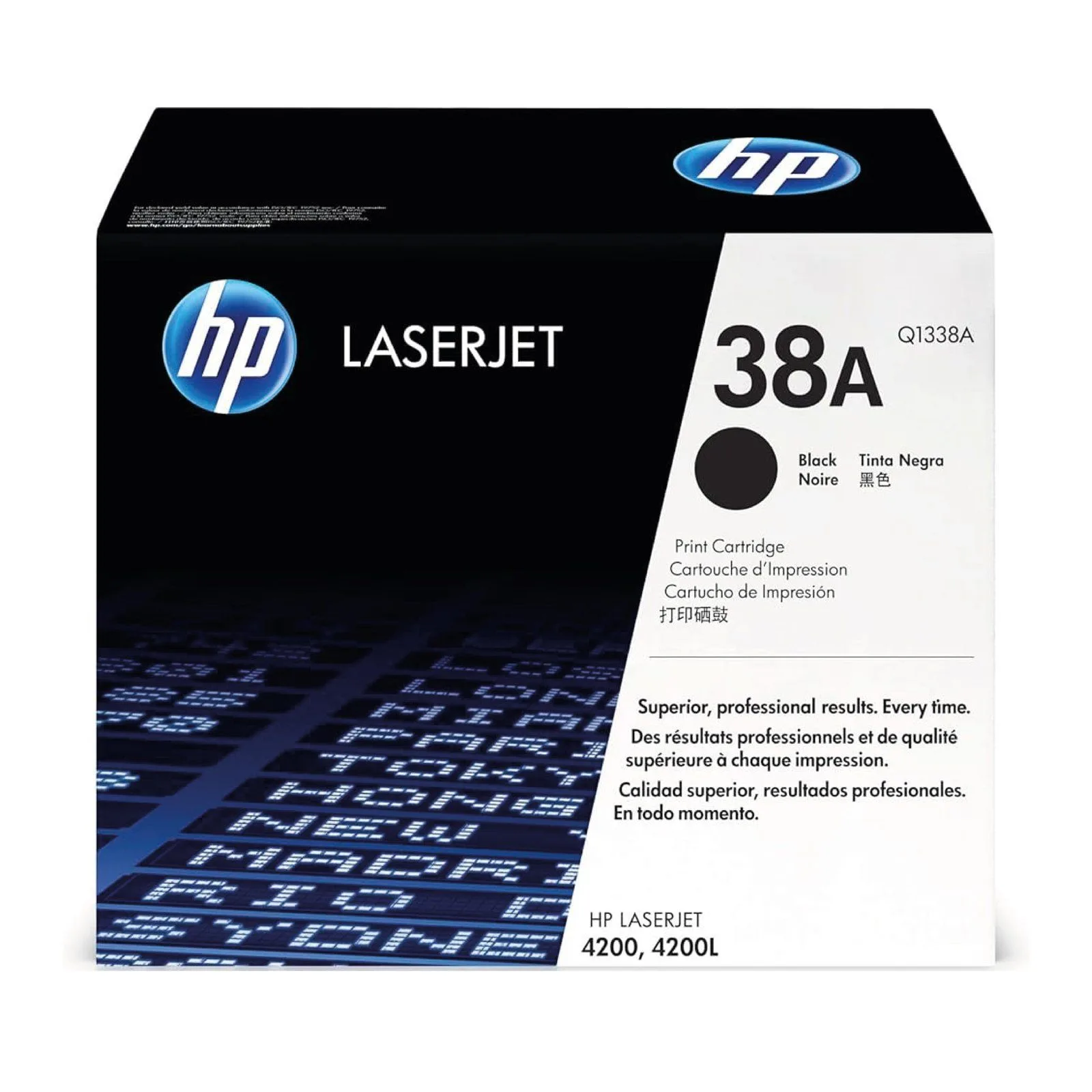 خرطوشة حبر ليزر HP 38A أصلية - أسود - Q1338A