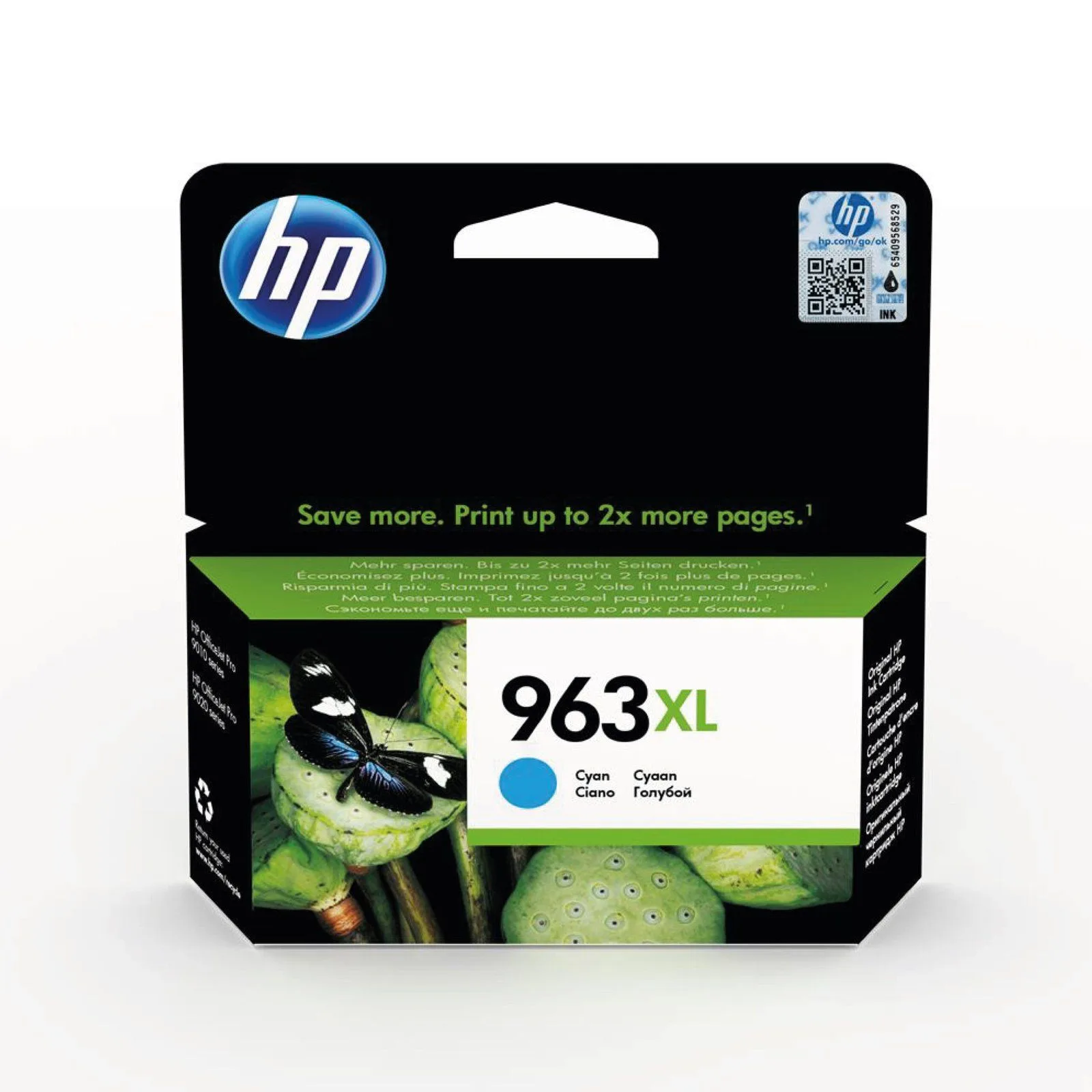 HP 963XL Cyan Original Ink Cartridge - 3JA27AE