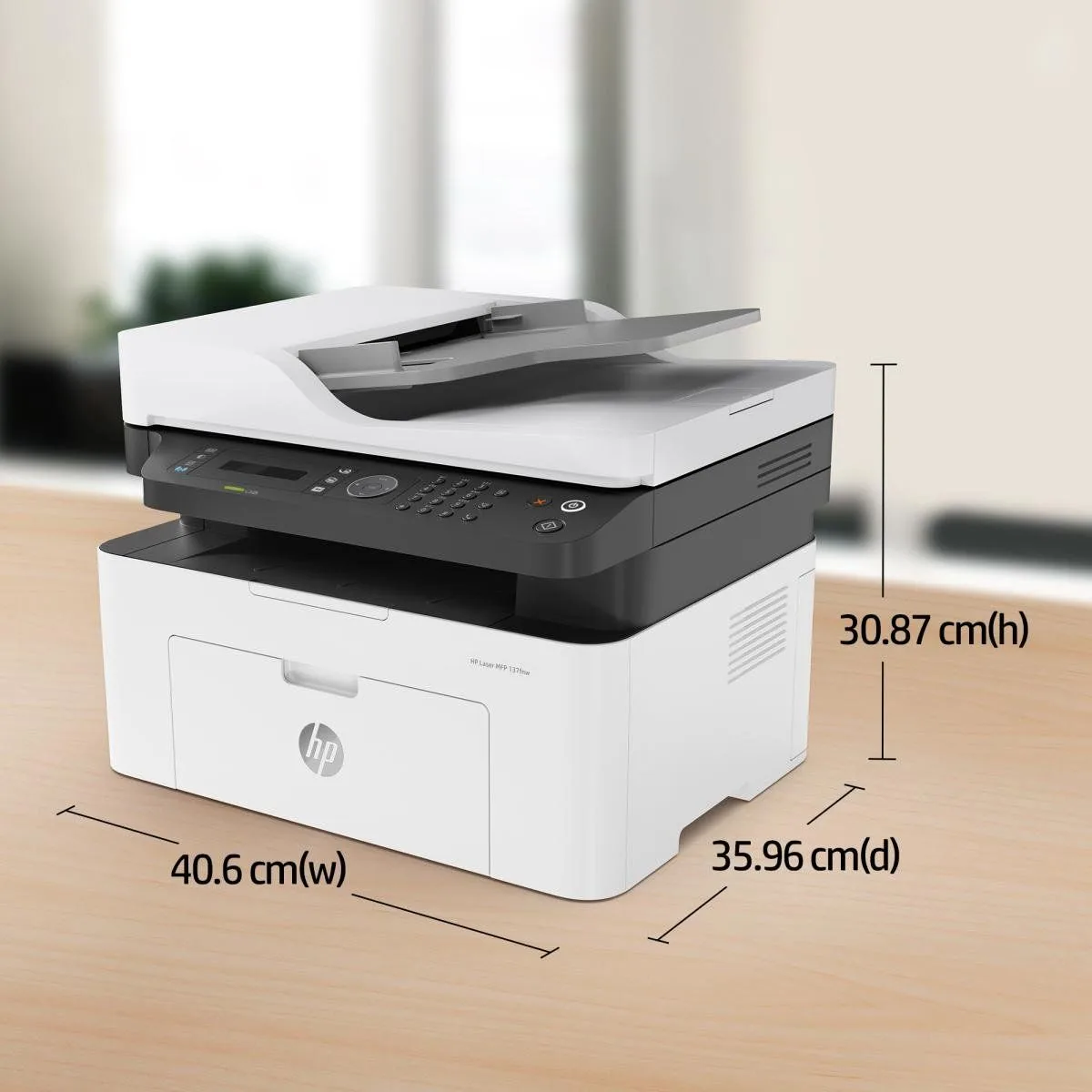 طابعة ليزر HP LaserJet MFP 137fnw متعددة الوظائف 4 في 1 - أبيض وأسود - 4ZB84A