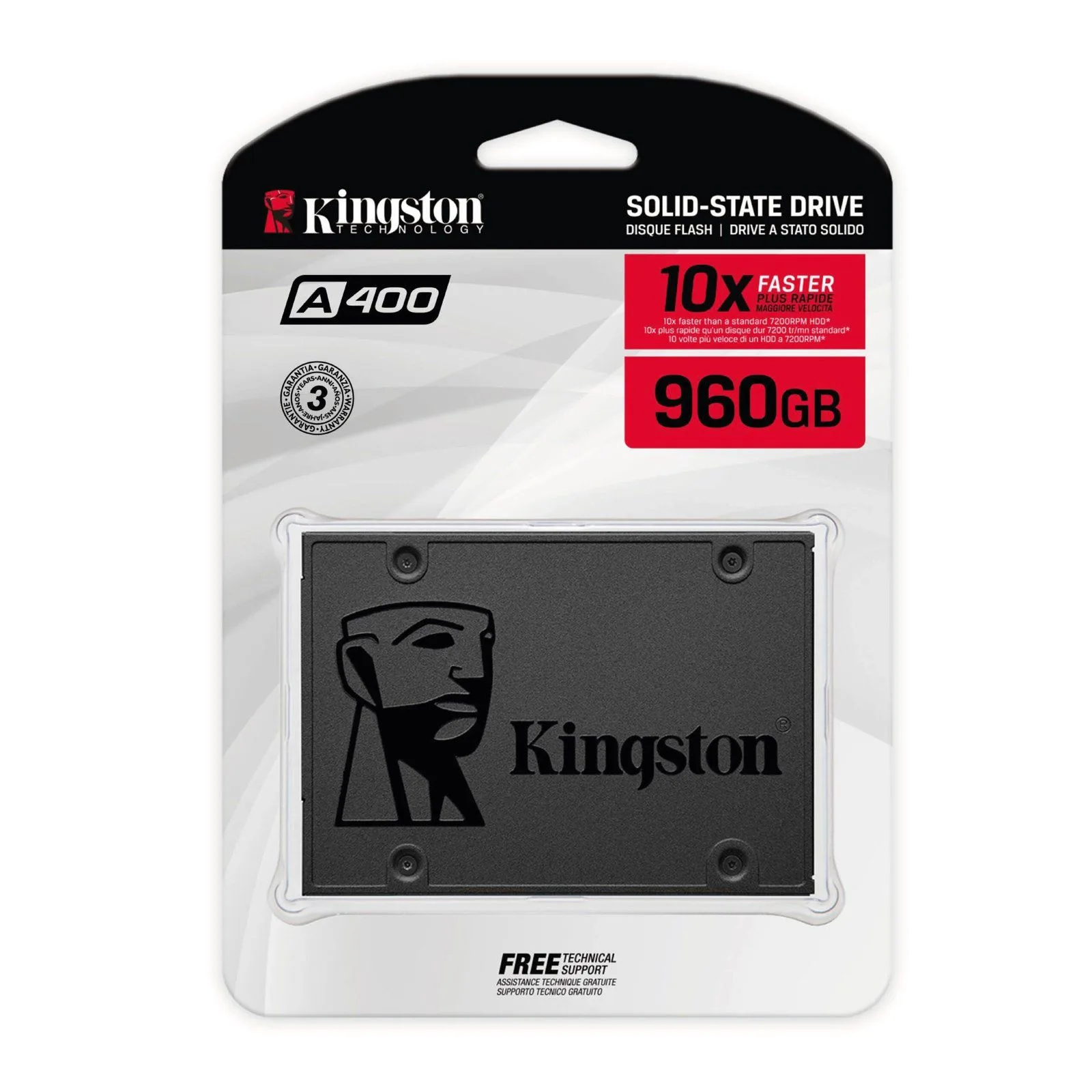 قرص SSD داخلي Kingston A400 سعة 960GB بواجهة SATA 3 مقاس 2.5 بوصة