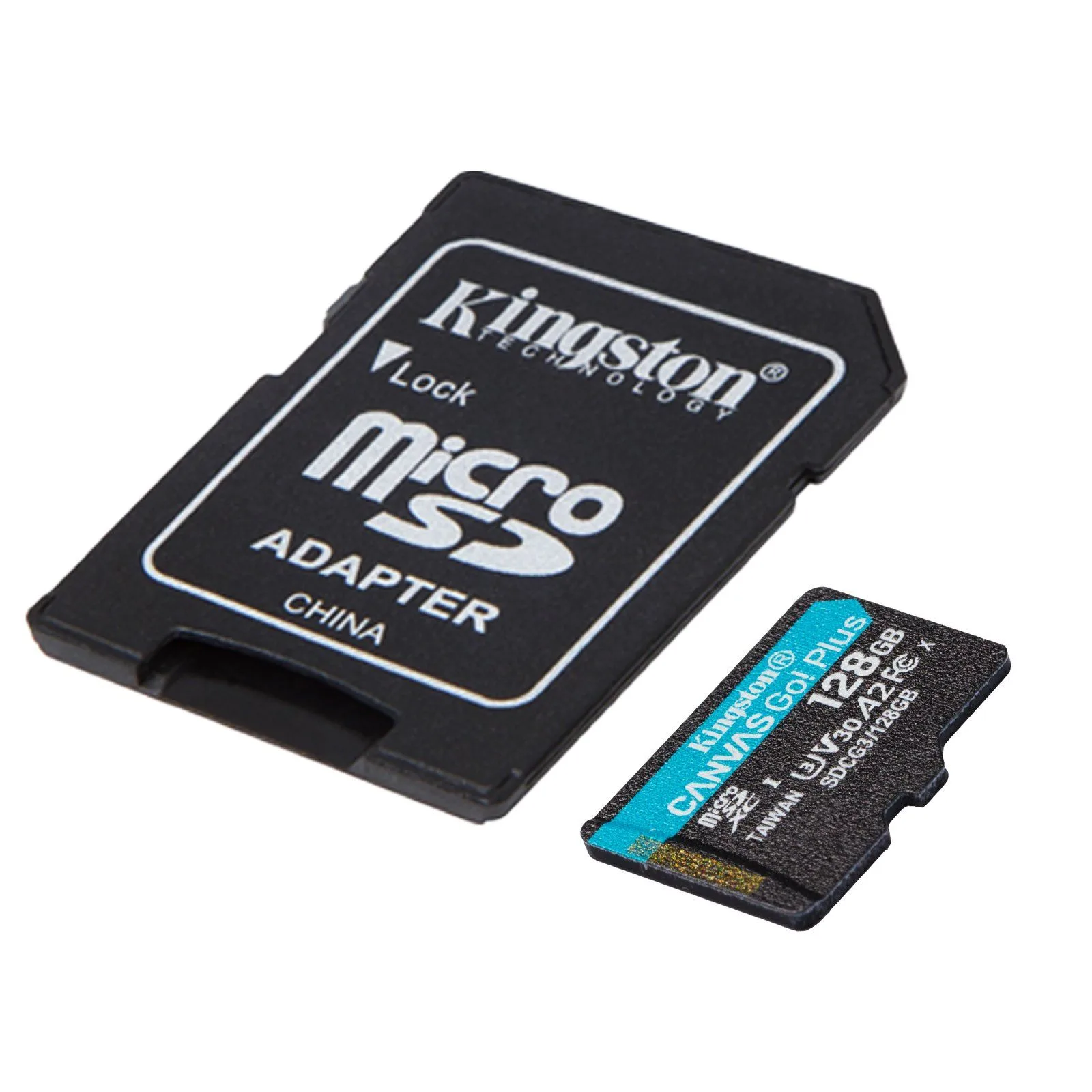 Kingston 128GB Memory Card MicroSDXC Canvas Go Plus 170MB/s UHS-I A2 C10 U3 V30 + Adaptor