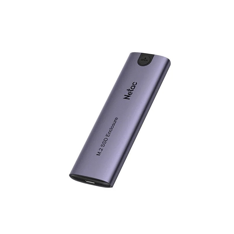 NETAC NVMe SSD Enclosure Aluminum External SSD With Cables USB 3.1 Gen2 - 10Gbps