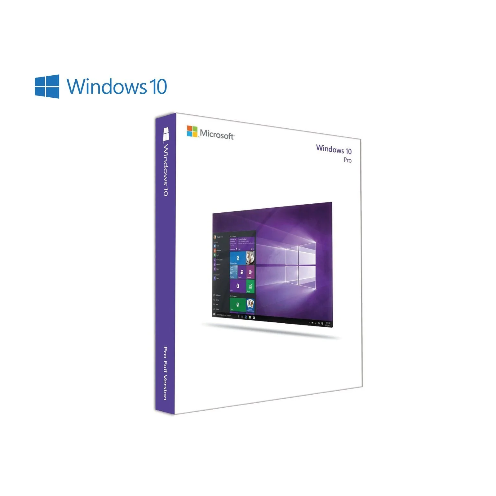Microsoft Windows 10 Pro 64-Bit نسخة إنجليزية دولية على DVD - ترخيص أصلي مدى الحياة