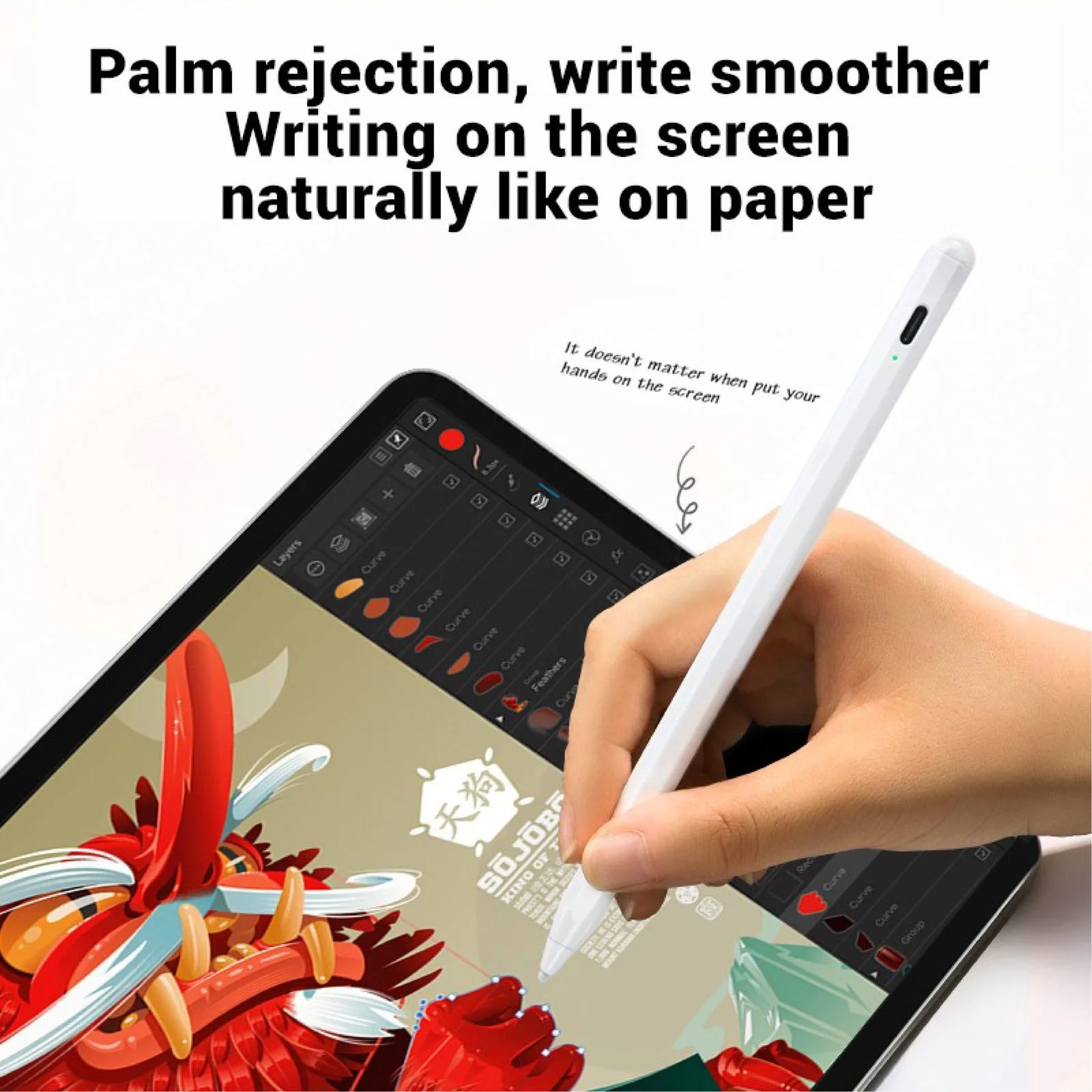 قلم لمس نشط Joyroom K12 لأجهزة iOS - أبيض