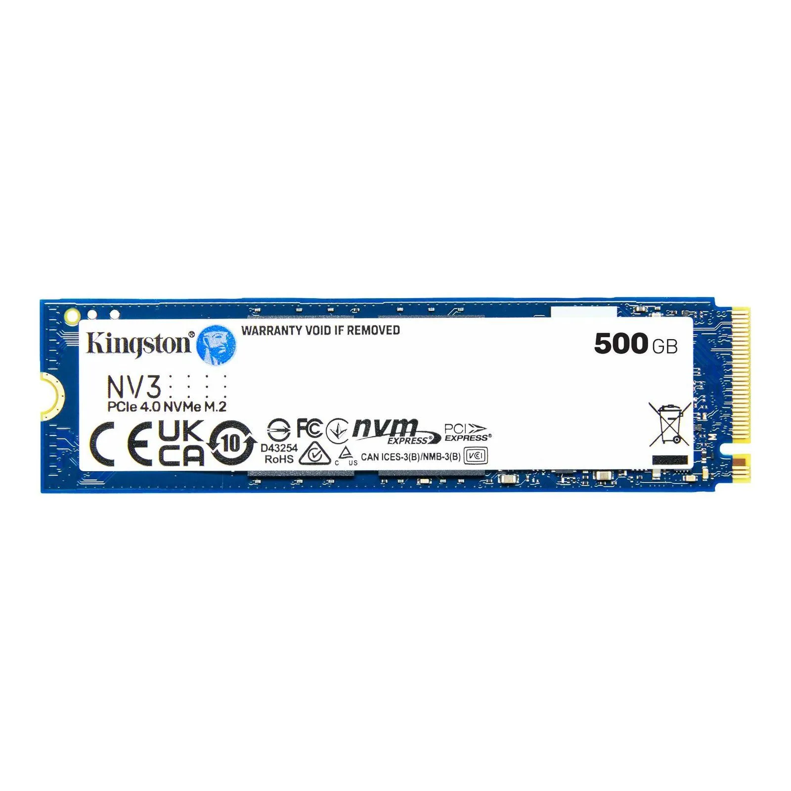 Kingston NV3 500GB M.2 2280 NVMe PCIe 4.0 Gen 4x4 Internal SSD Up to 6000 MB/s