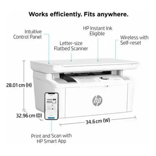 طابعة ليزر HP LaserJet MFP 141a متعددة الوظائف 3 في 1 - أبيض وأسود - 7MD73A