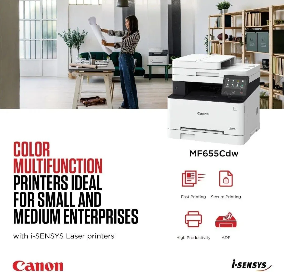 CANON i-SENSYS MF655CDW Color LaserJet All-in-One Printer ADF, Duplex, Wi-Fi