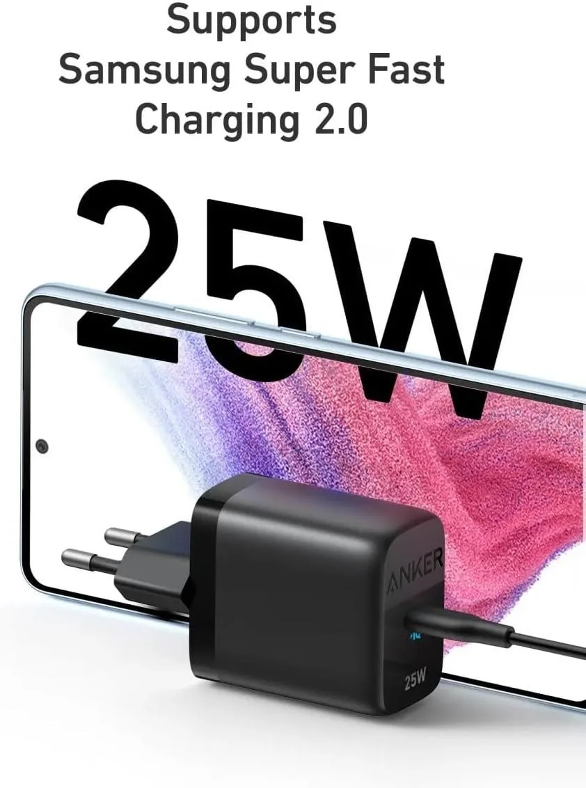 شاحن Anker 312 Ace 2 بمنفذ USB-C - قدرة 25 واط