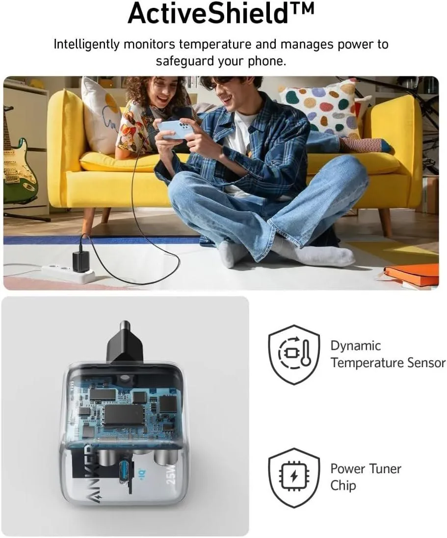 شاحن Anker 312 Ace 2 بمنفذ USB-C - قدرة 25 واط