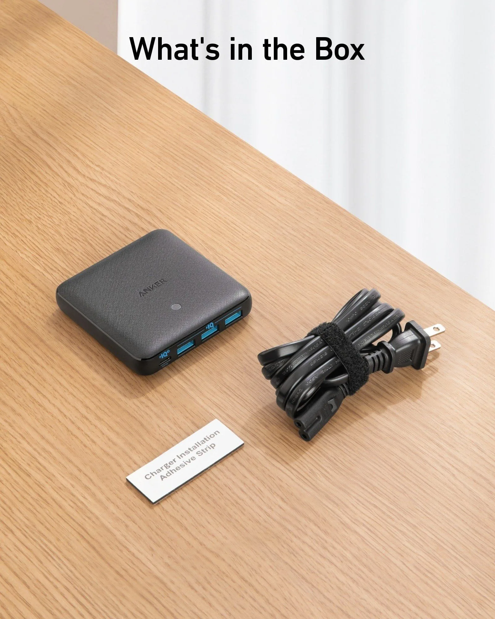 شاحن Anker PowerPort Atom III Slim بأربعة منافذ - قدرة 65 واط