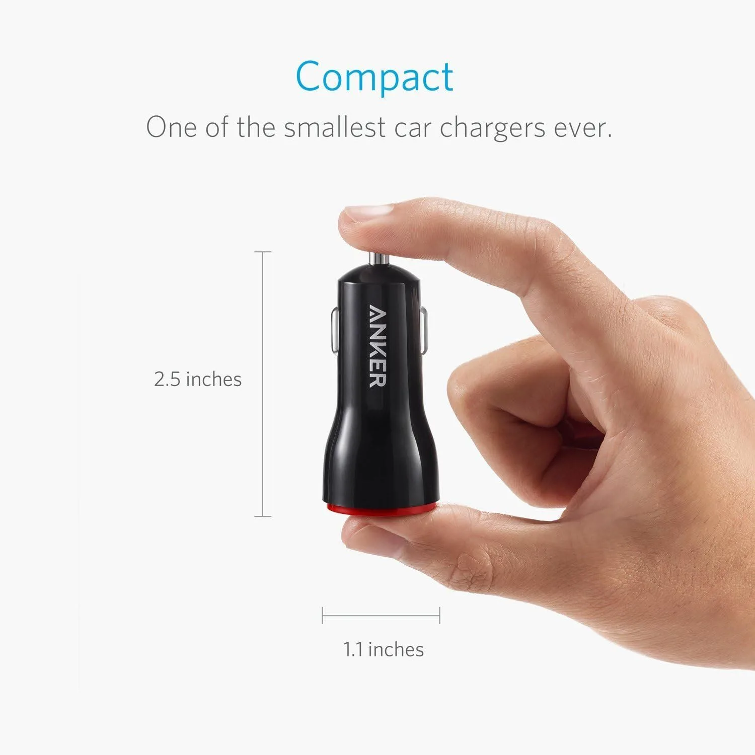 Anker PowerDrive 2 Dual USB-A Car Charger - 4.8A