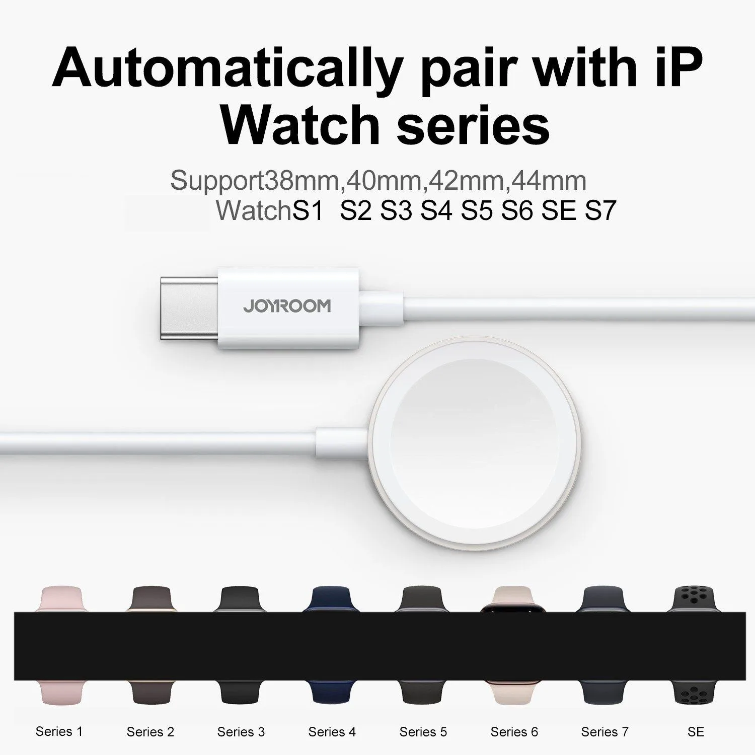 شاحن مغناطيسي Joyroom لساعة Apple Watch بمنفذ USB-C
