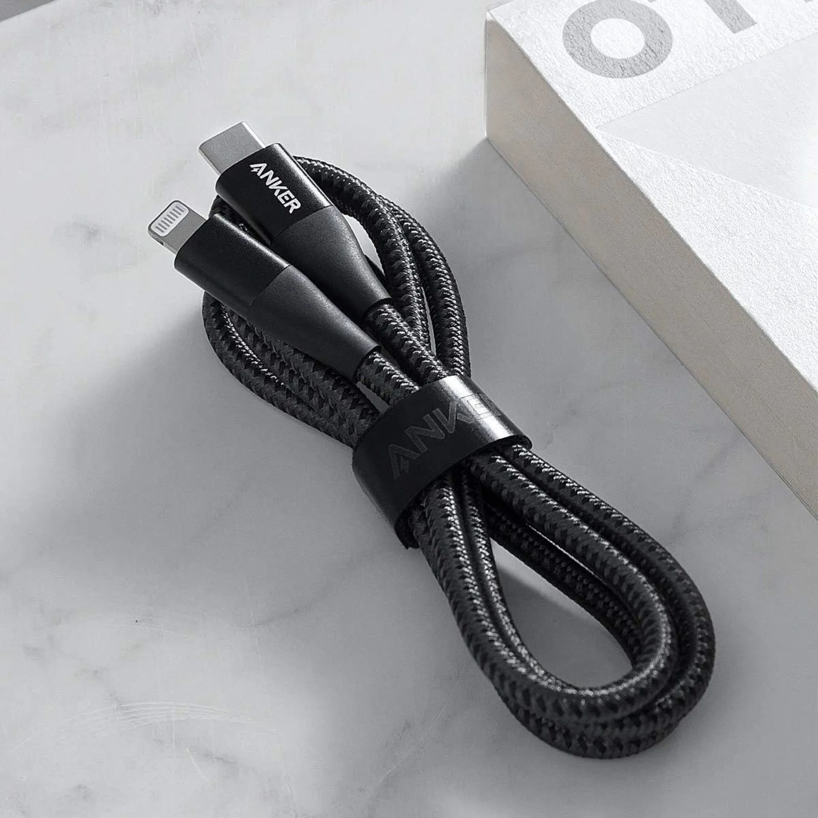 Anker PowerLine+ II USB C to Lightning Cable Braided Nylon Fast Charging 3ft/0.9m Cable
