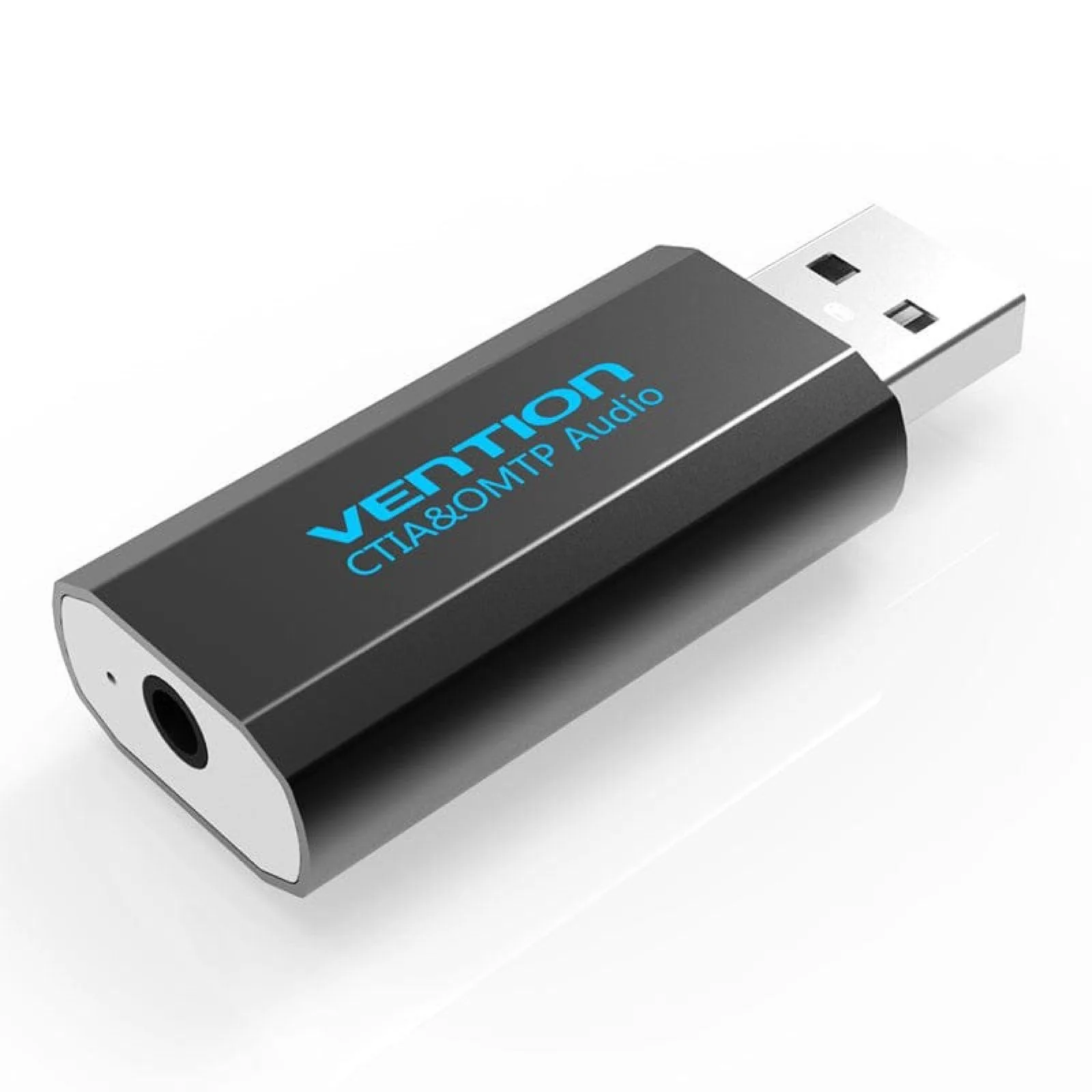 كرت صوت خارجي Vention بمنفذ USB - معدني أسود - VAB-S16-B