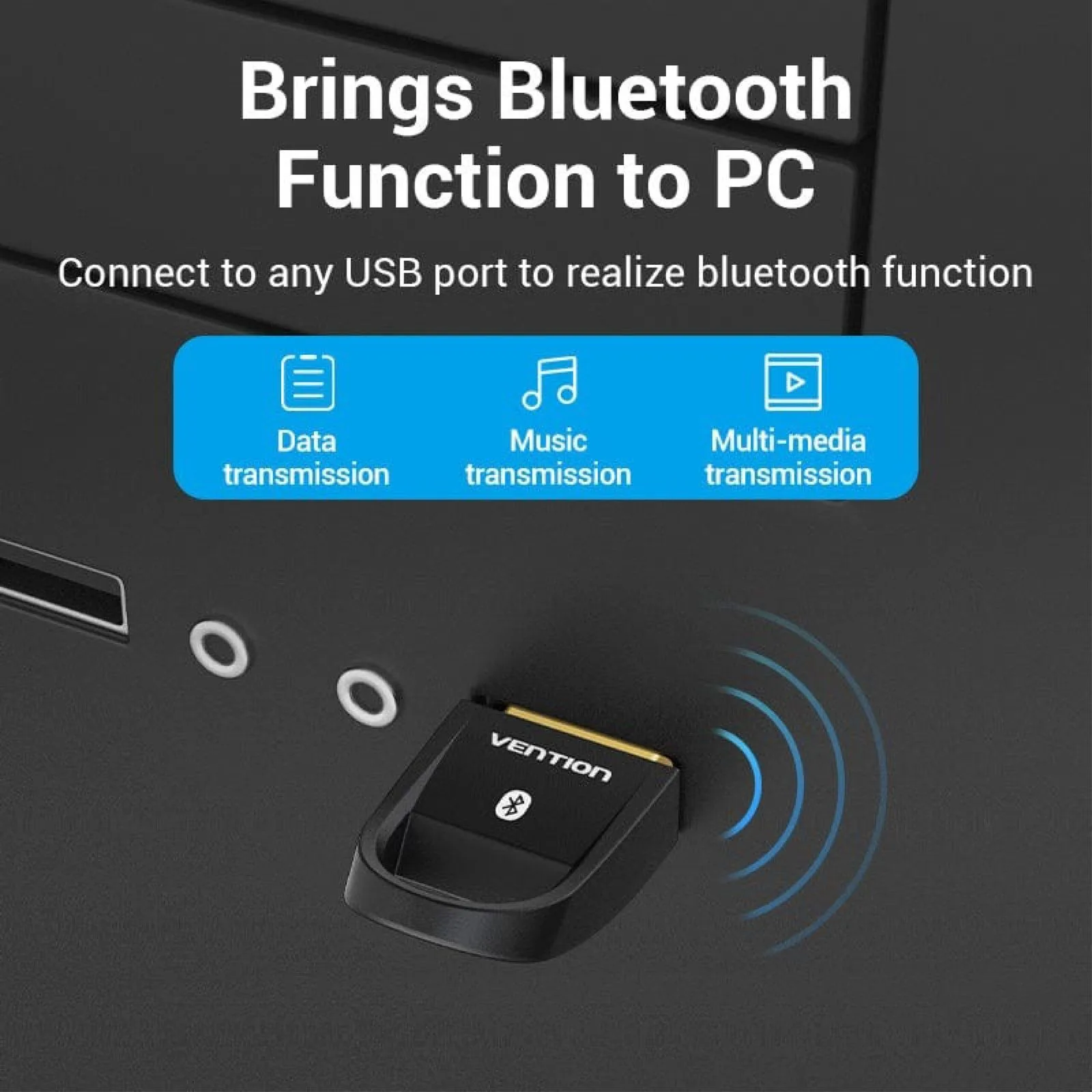 محوّل بلوتوث 5.0 من Vention بمنفذ USB - CDSB0