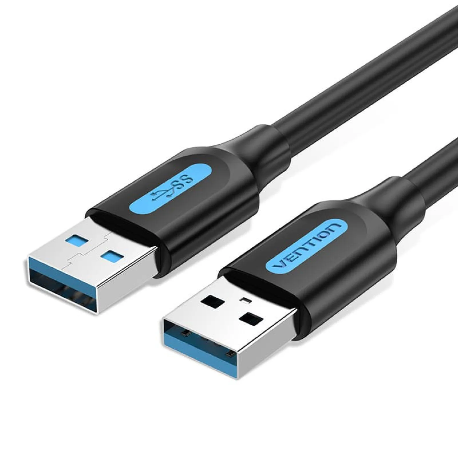 كابل Vention من USB-A 3.0 ذكر إلى USB-A ذكر بطول 2 متر - أسود - CONBH