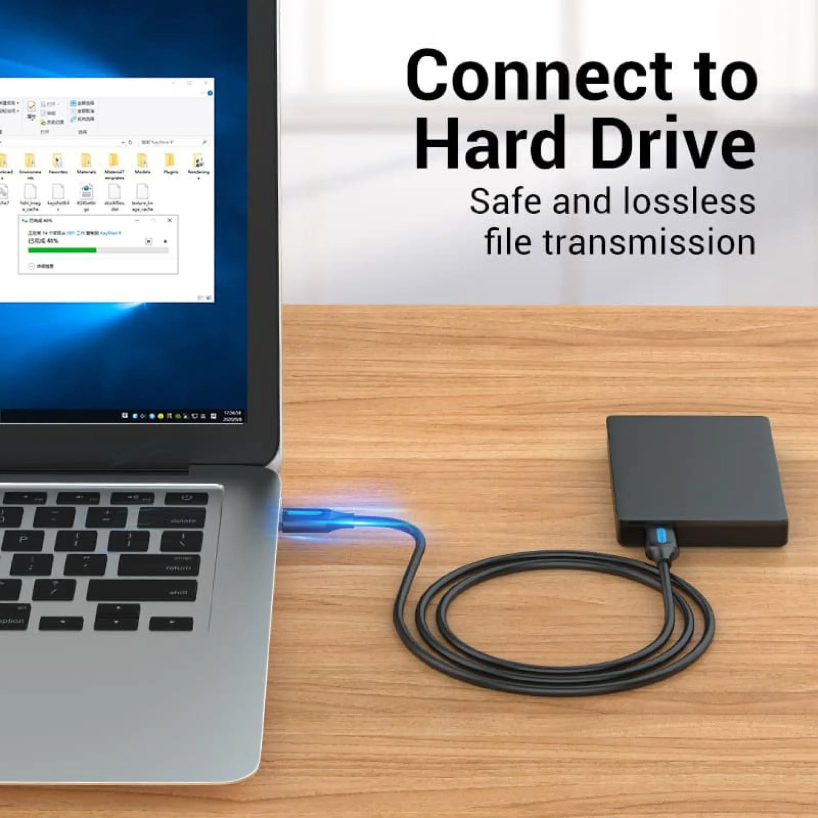 Vention USB-A 3.0 Male to USB-A Male Cable Black PVC Type - 2m - CONBH