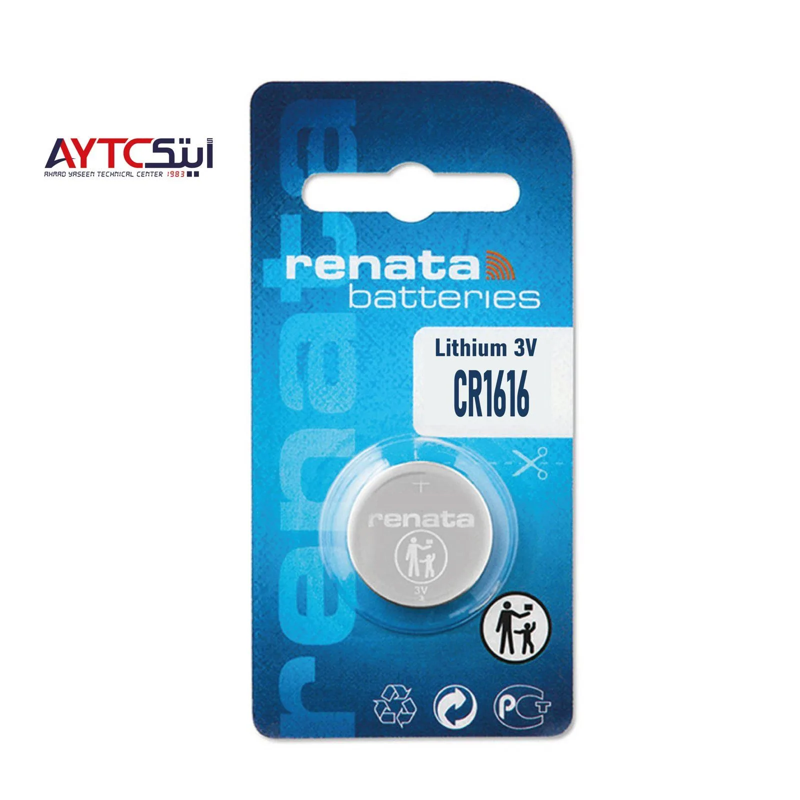 بطارية ليثيوم RENATA CR1616 بجهد 3 فولت