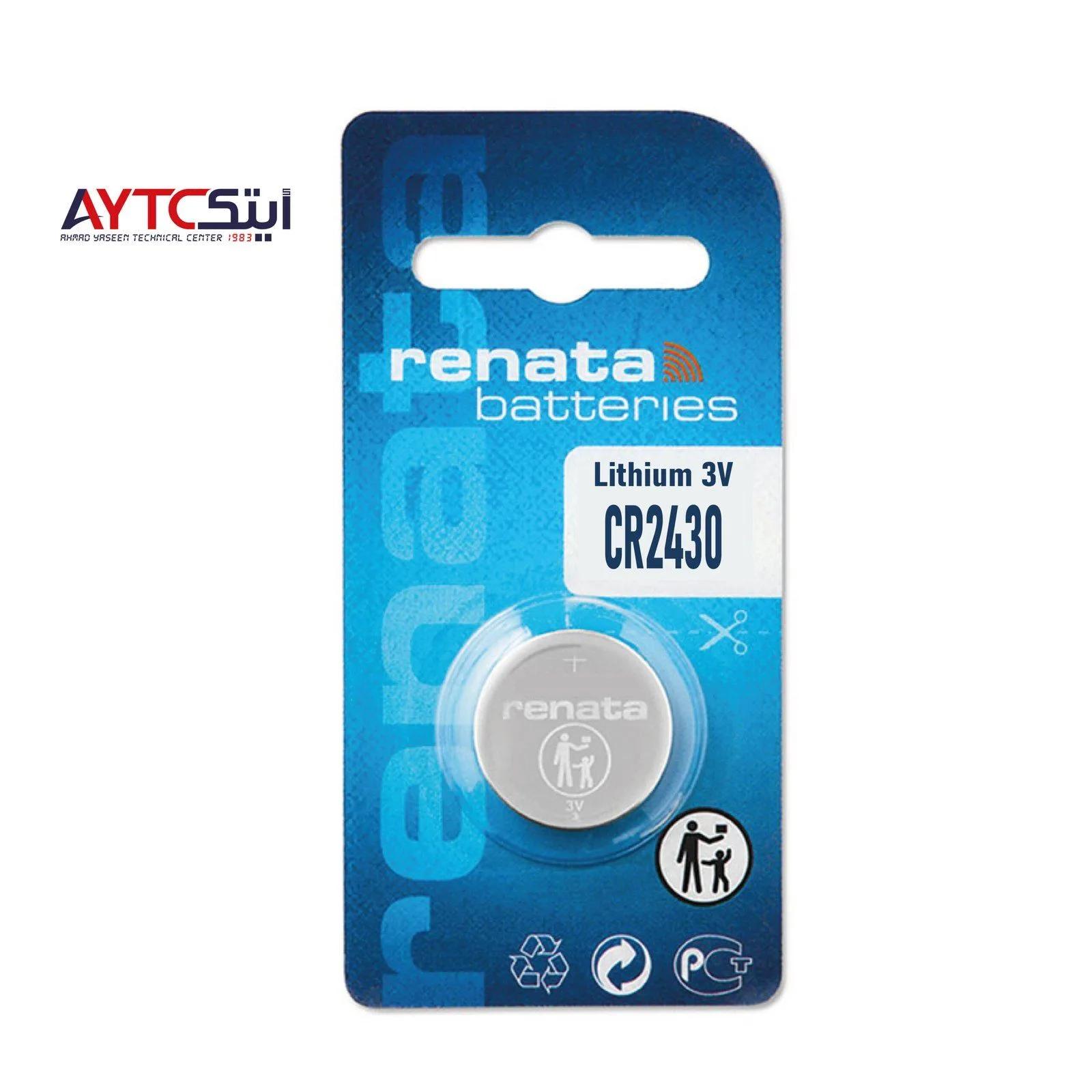 بطارية ليثيوم RENATA CR2430 بجهد 3 فولت