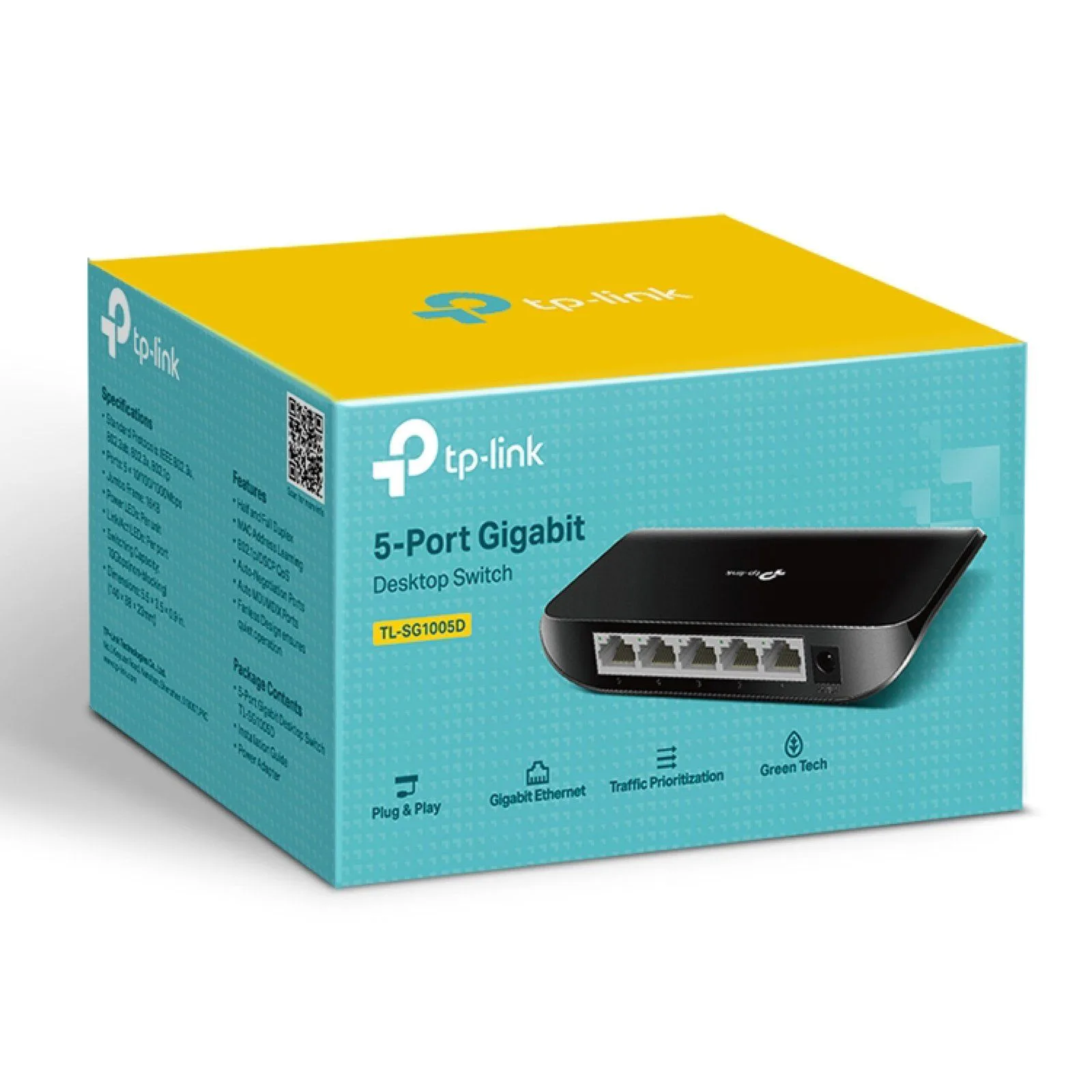 سويتش مكتبي TP-Link TL-SG1005D بخمسة منافذ جيجابت