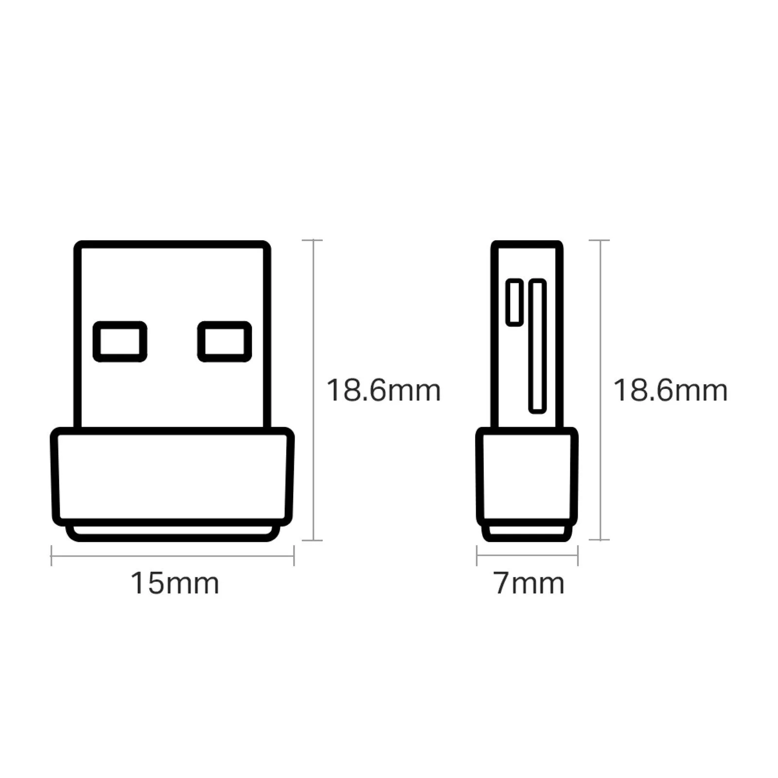 محوّل USB لاسلكي TP-Link Archer T2U Nano بسرعة AC600