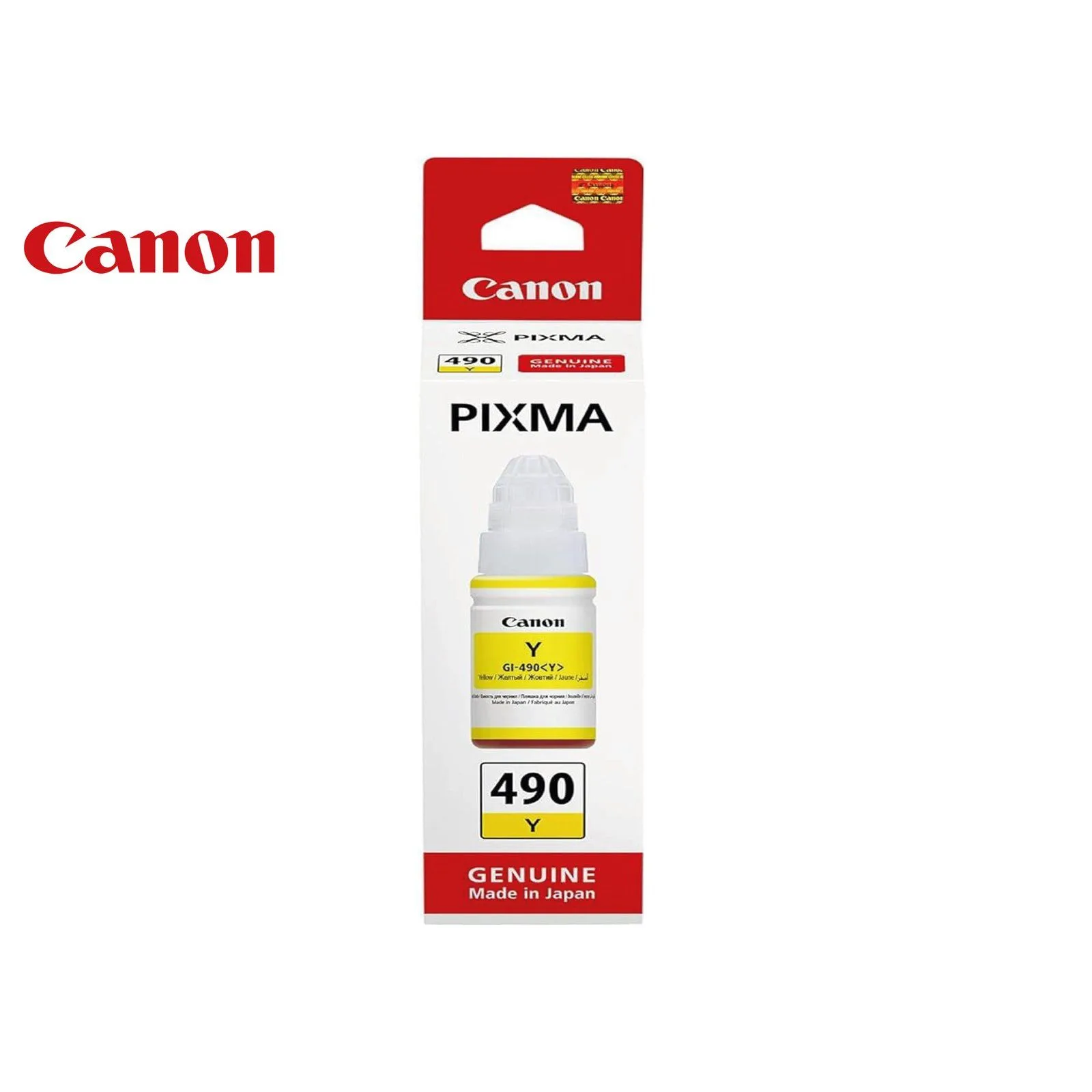 عبوة حبر Canon GI-490Y أصلية سعة 70 مل - أصفر