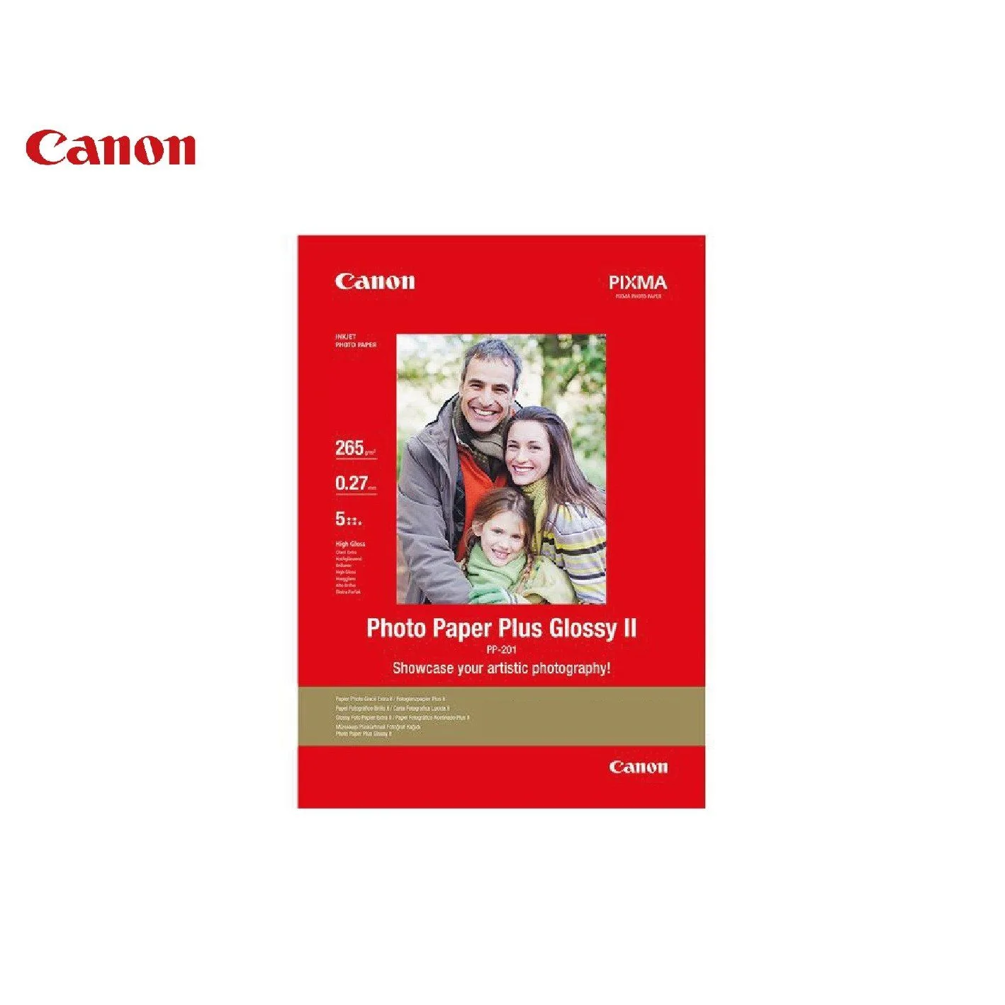 Canon Photo Paper Plus Glossy II 10X15cm 265gsm 5-Sheet PP-201