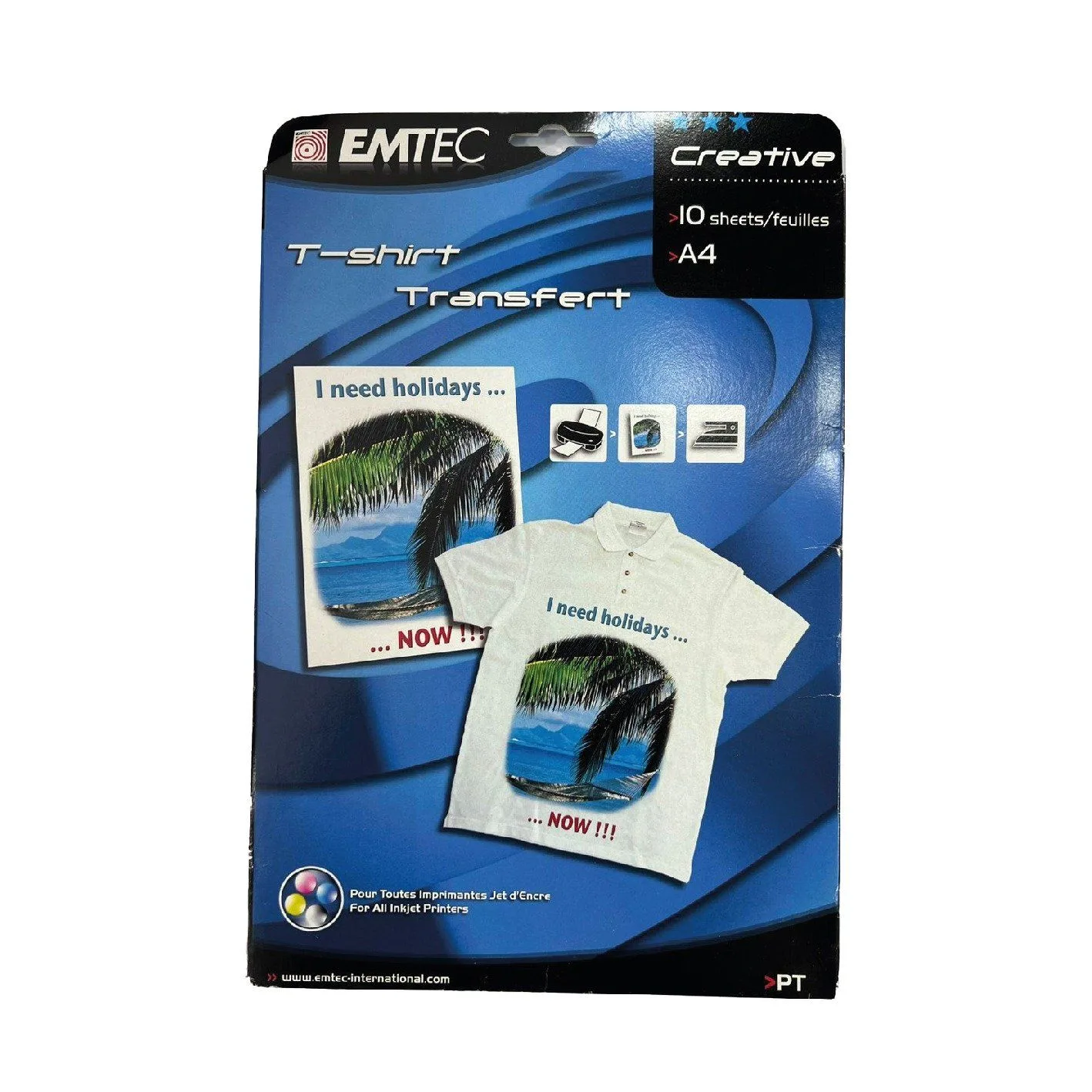 ورق طباعة على القمصان EMTEC Creative بالكوي A4 - 10 أوراق