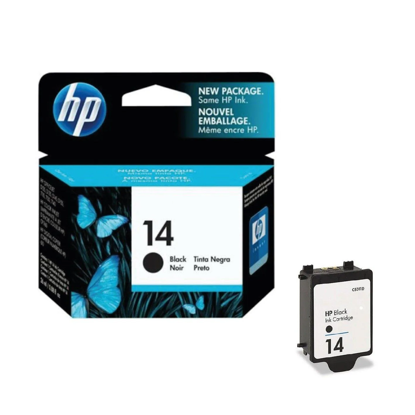 HP 14 Black Original Ink Cartridge - C5011D