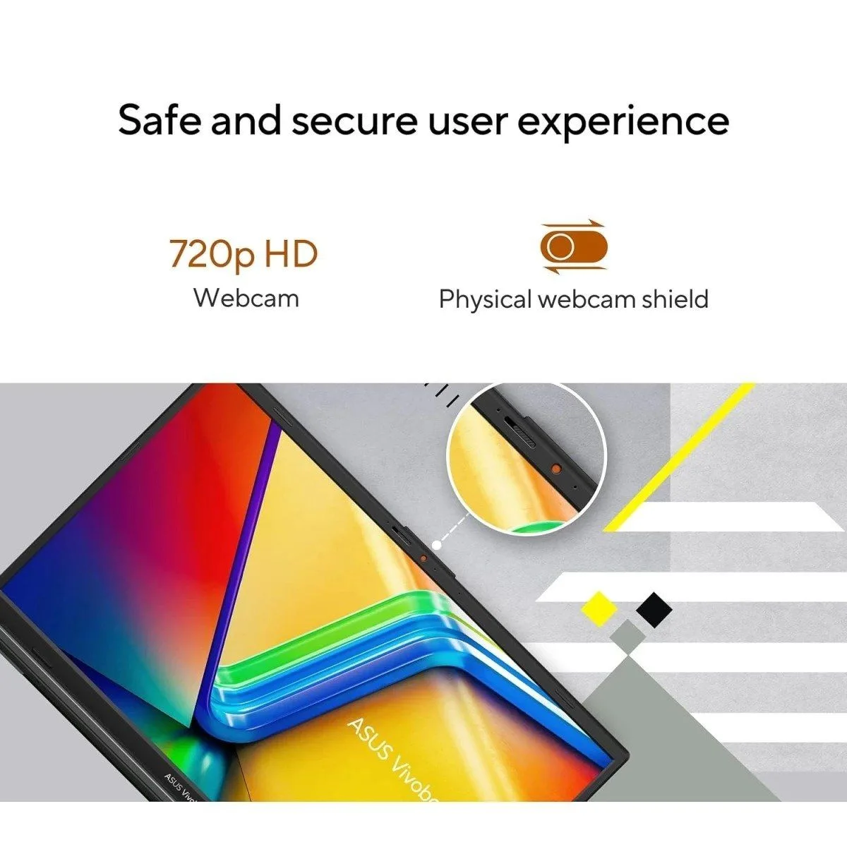 لابتوب ASUS Vivobook Go 15 بمعالج AMD Ryzen 5، رام 8GB DDR5، SSD NVMe M.2 سعة 512GB، شاشة 15.6 بوصة FHD
