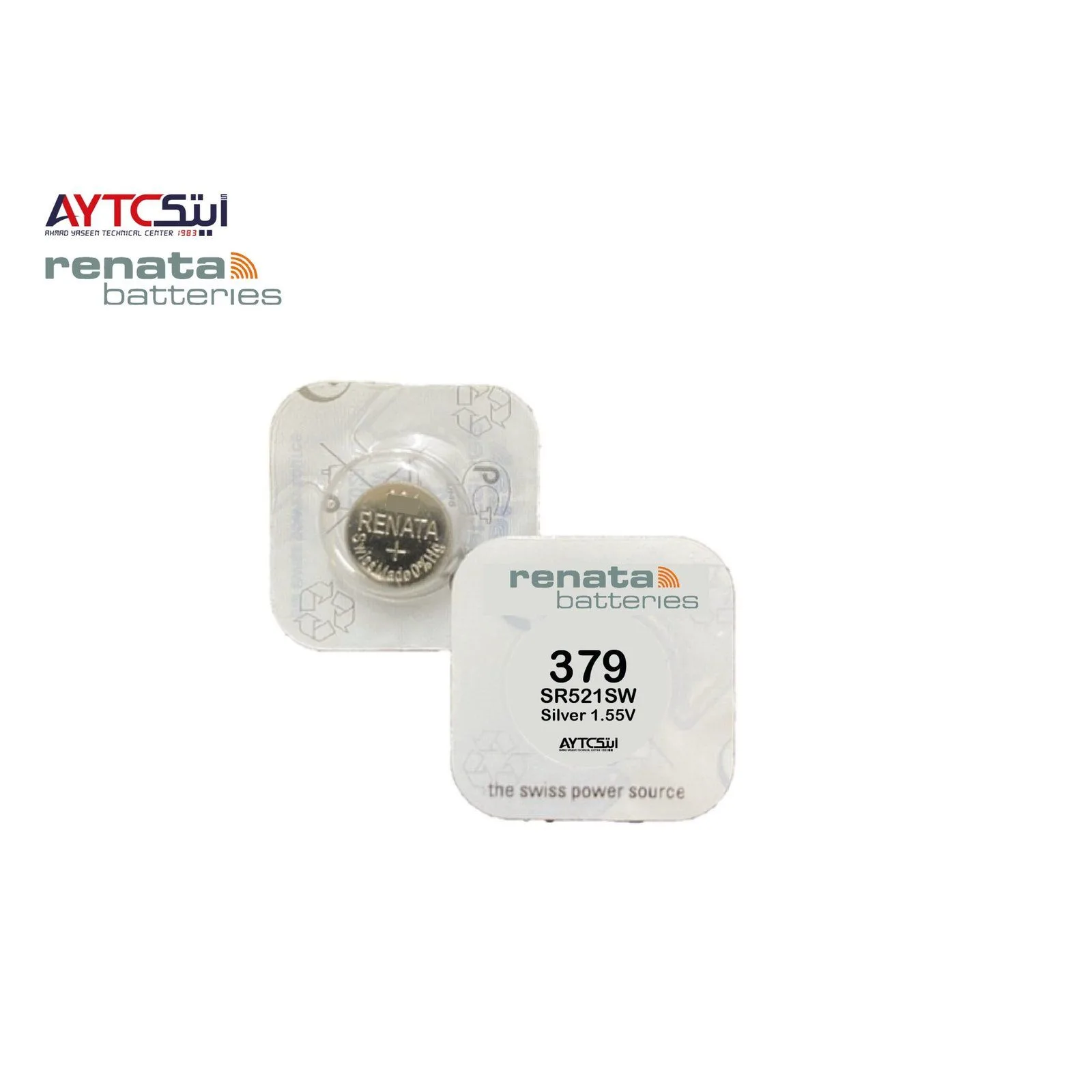 RENATA 379 SR521SW Silver Oxide Watch Batteries 1.55V