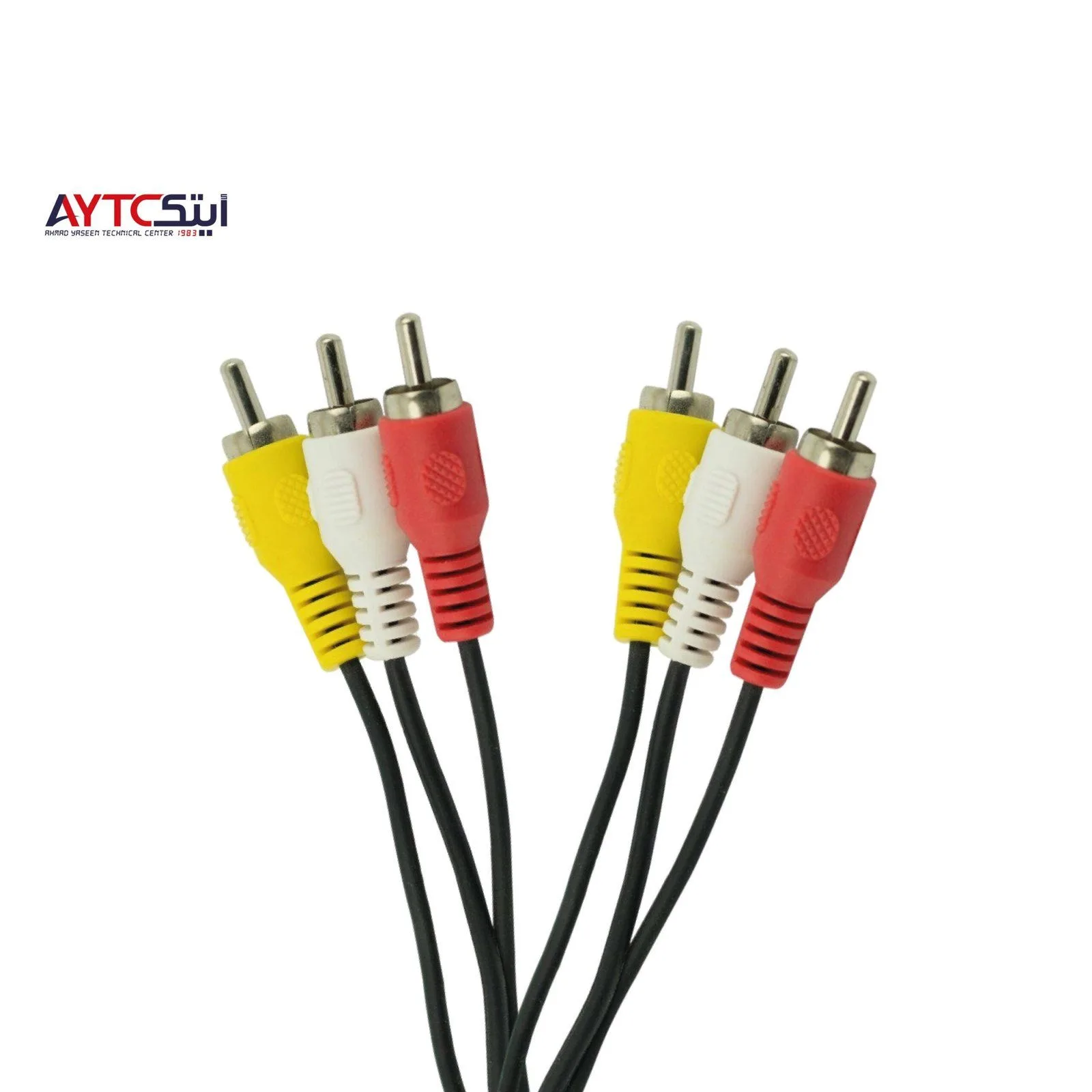 كابل AV ثلاثي الرؤوس 3RCA (ذكر إلى ذكر) بطول 1.5 متر