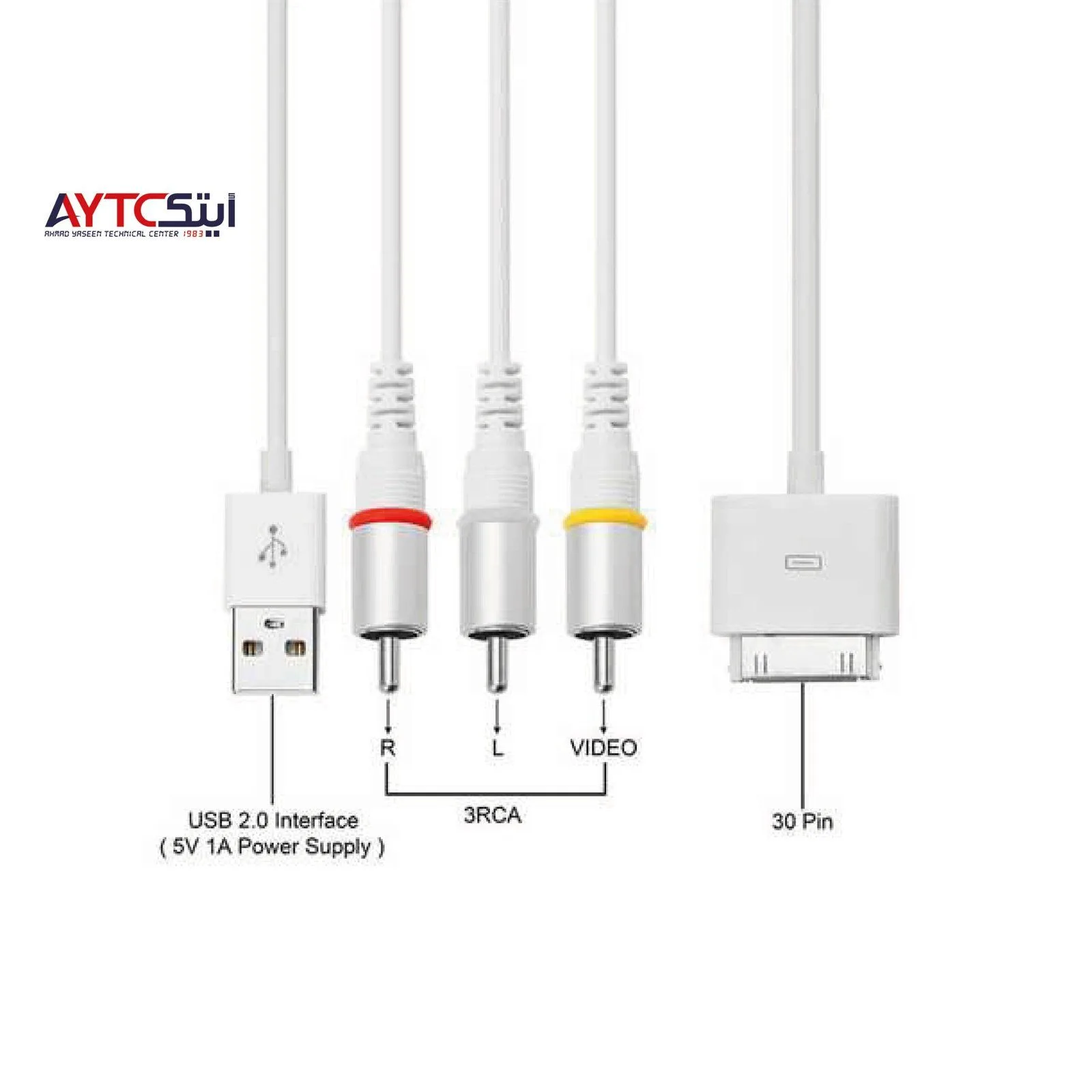 Apple 30pin Video Cable AV-TV 3RCA/AUX (iPad/iPhone/iPod) BELKIN