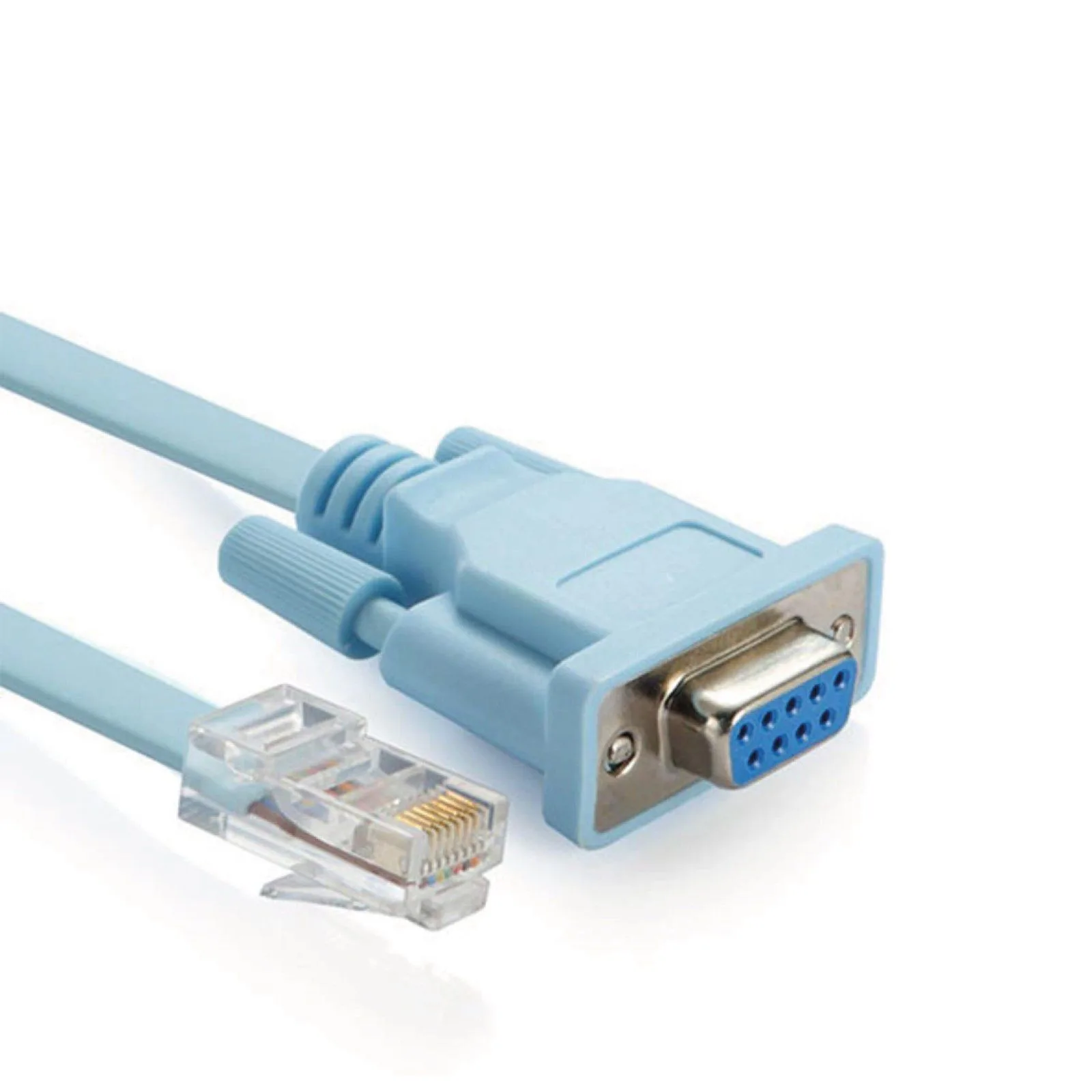 كابل Console من DB9 إلى RJ45 بطول 2 متر لأجهزة Cisco - أزرق