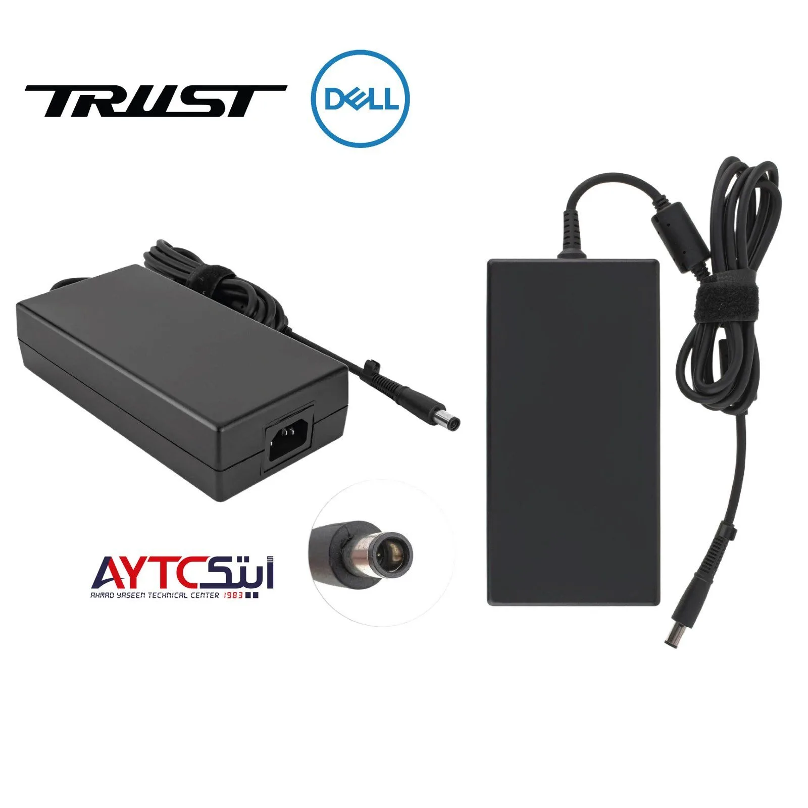 شاحن لابتوب متوافق A+ Trust لأجهزة DELL قدرة 90 واط 19.5 فولت - 4.62 أمبير / رأس 7.4×5.0 ملم