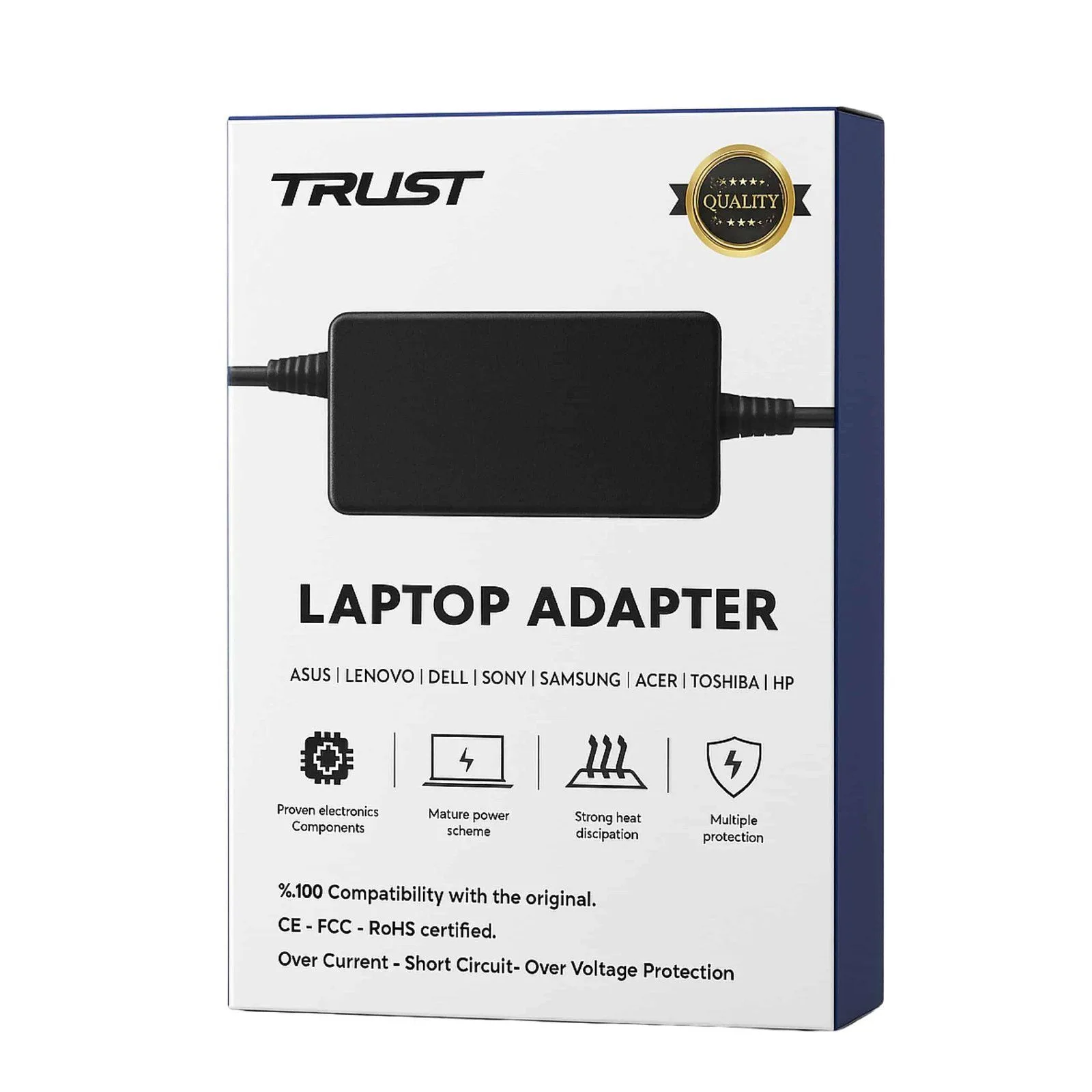 A+ Trust Samsung Laptop Charger Compatible 90W 19V - 3.16A / 5.5 x 3.5mm