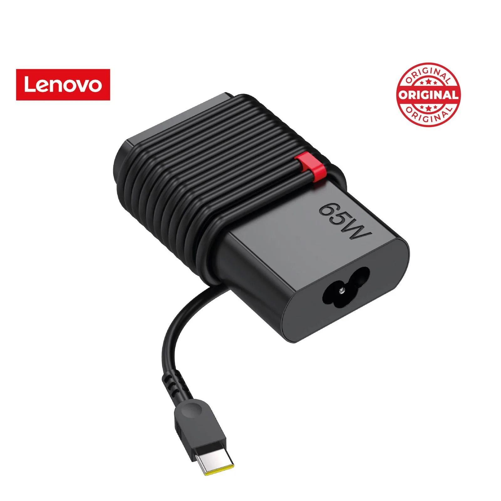 شاحن لابتوب Lenovo أصلي بمنفذ USB Type-C قدرة 65 واط