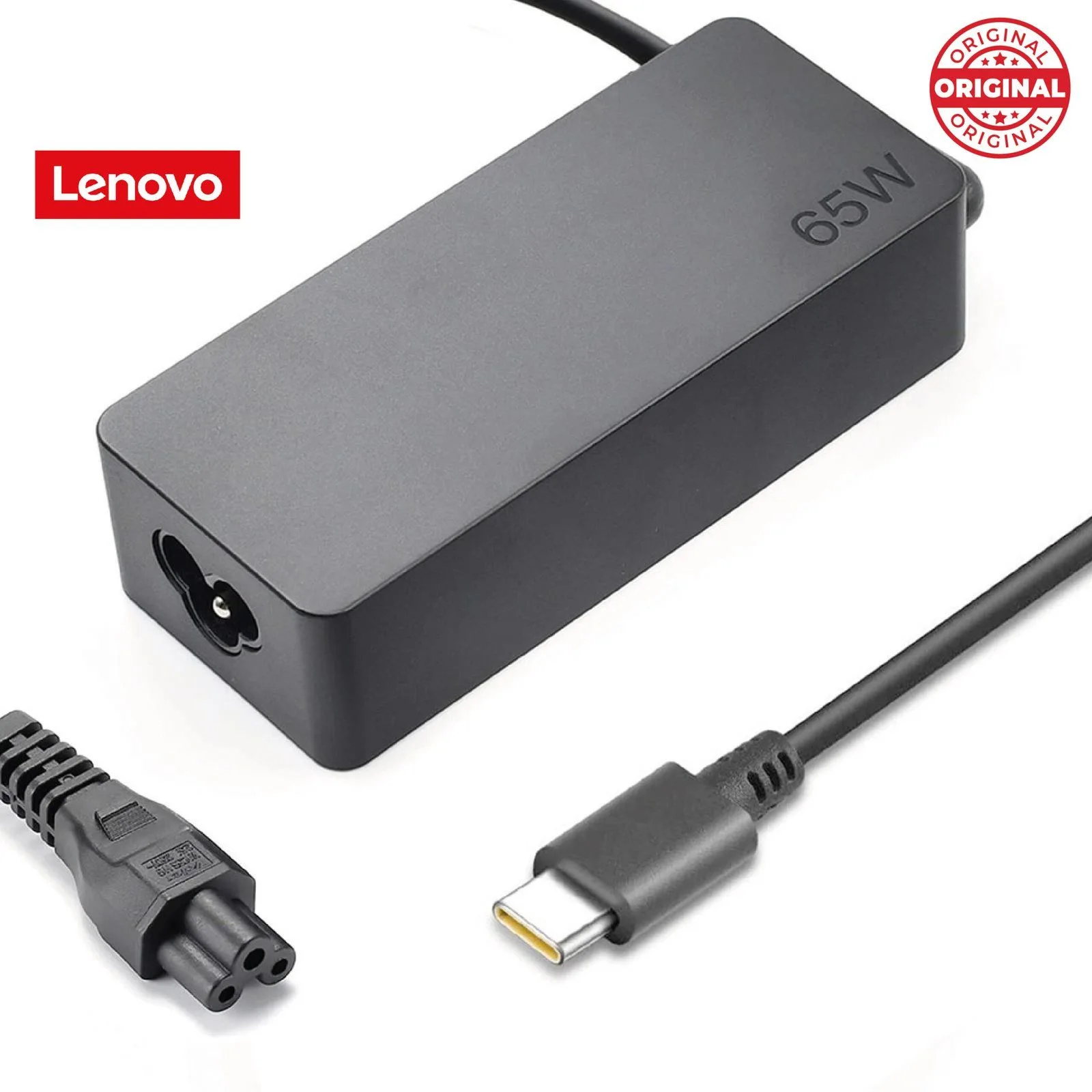 Lenovo 65W Laptop Charger USB Type-C Adapter - Genuine