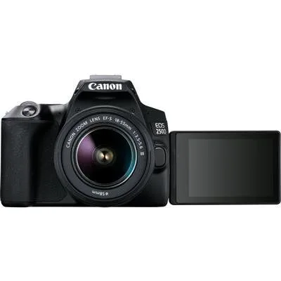 كاميرا Canon EOS 250D بدقة 24.1 ميجابكسل مع عدسة EF-S 18-55mm f/3.5-5.6 III