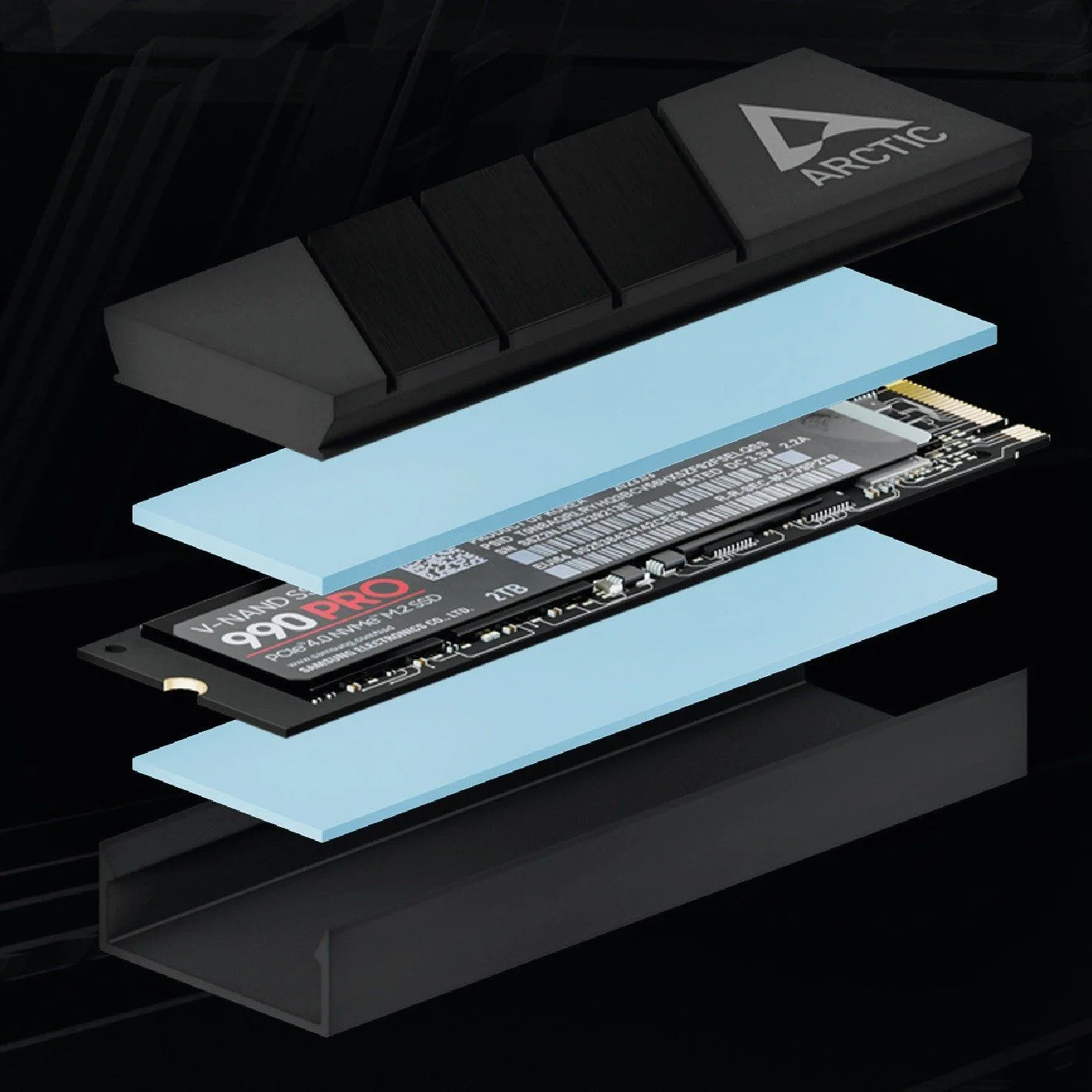 مشتت حراري ARCTIC M2 Pro لأقراص SSD نوع M.2 2280