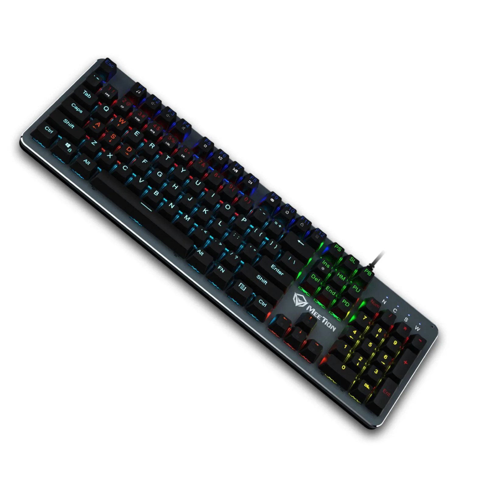 كيبورد ميكانيكي Meetion MK007 PRO بمفاتيح قابلة للتبديل وإضاءة RGB