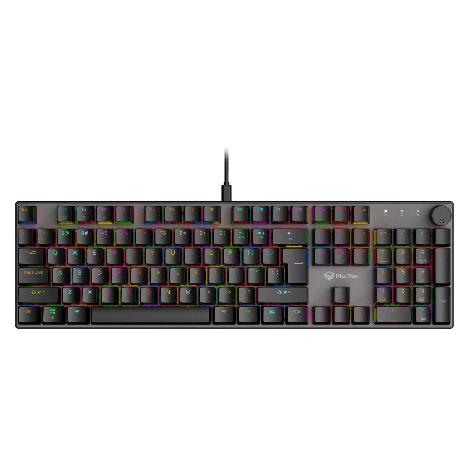 كيبورد ميكانيكي Meetion MK009 PRO بمفاتيح قابلة للتبديل وإضاءة RGB