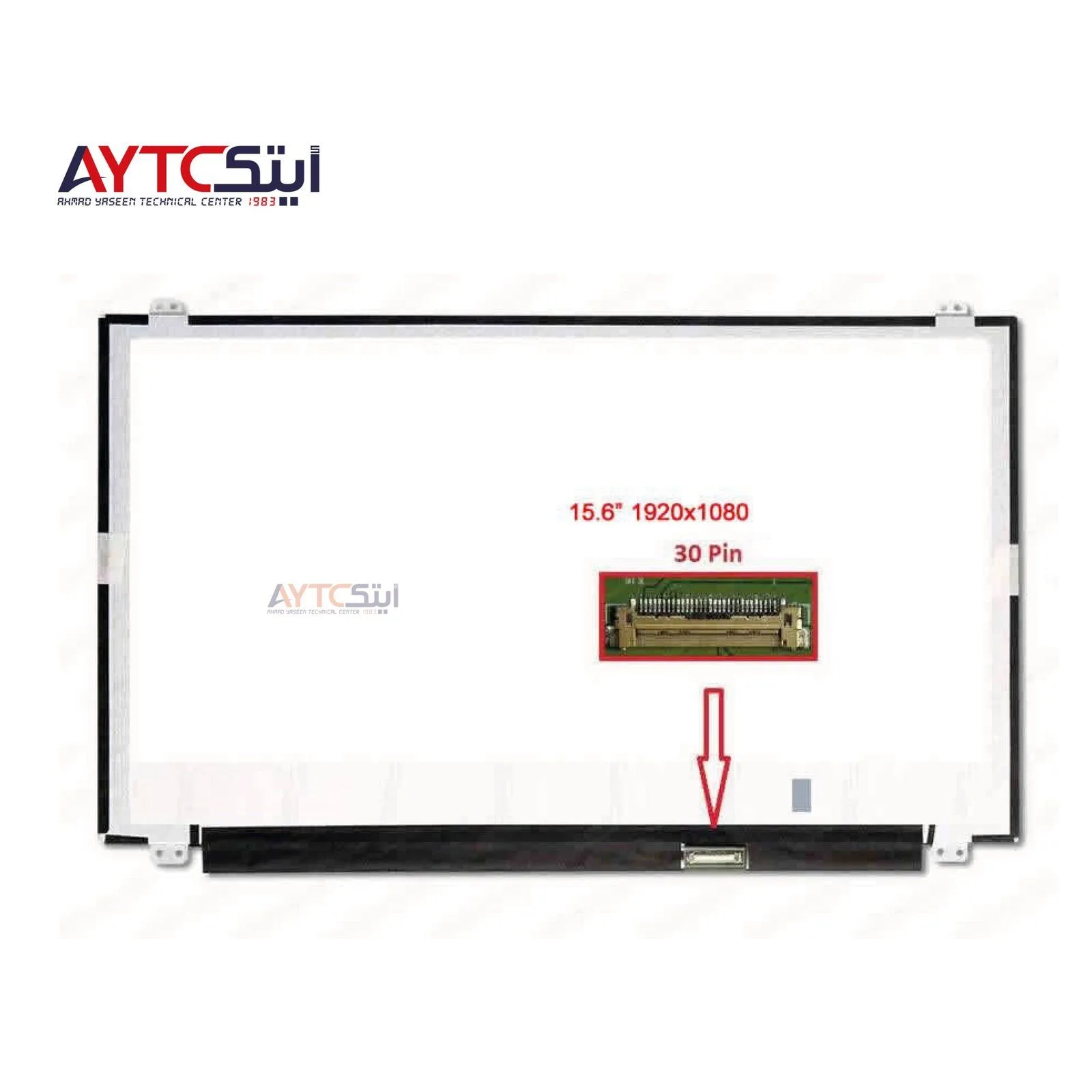 Laptop Screen 15.6'' Full-HD Slim 30 Pin Notebook LED Replacement - NT156FHM-N41