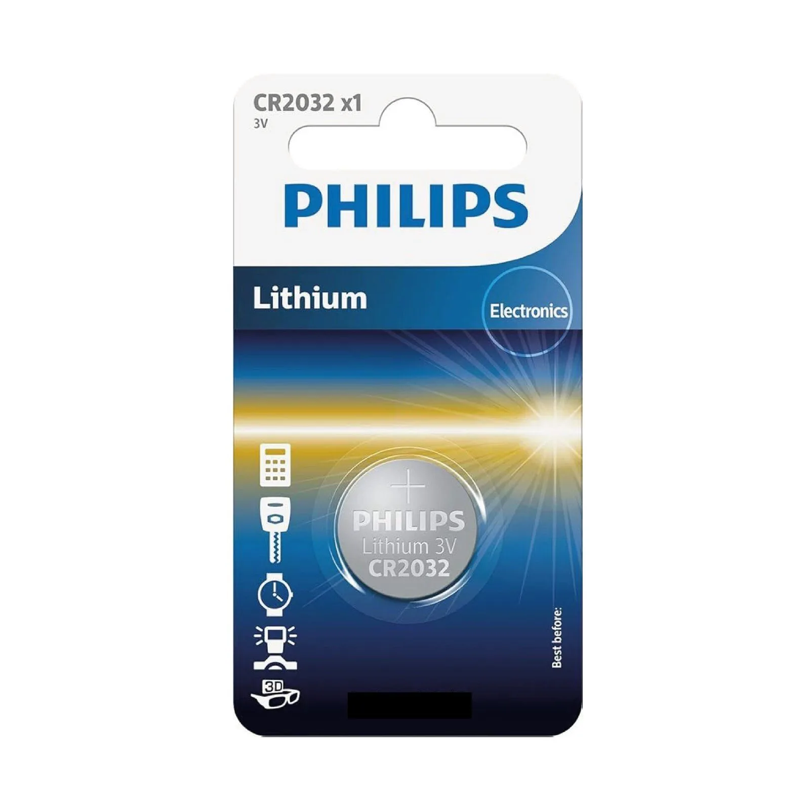PHILIPS CR2032 Lithium Batteries 3V