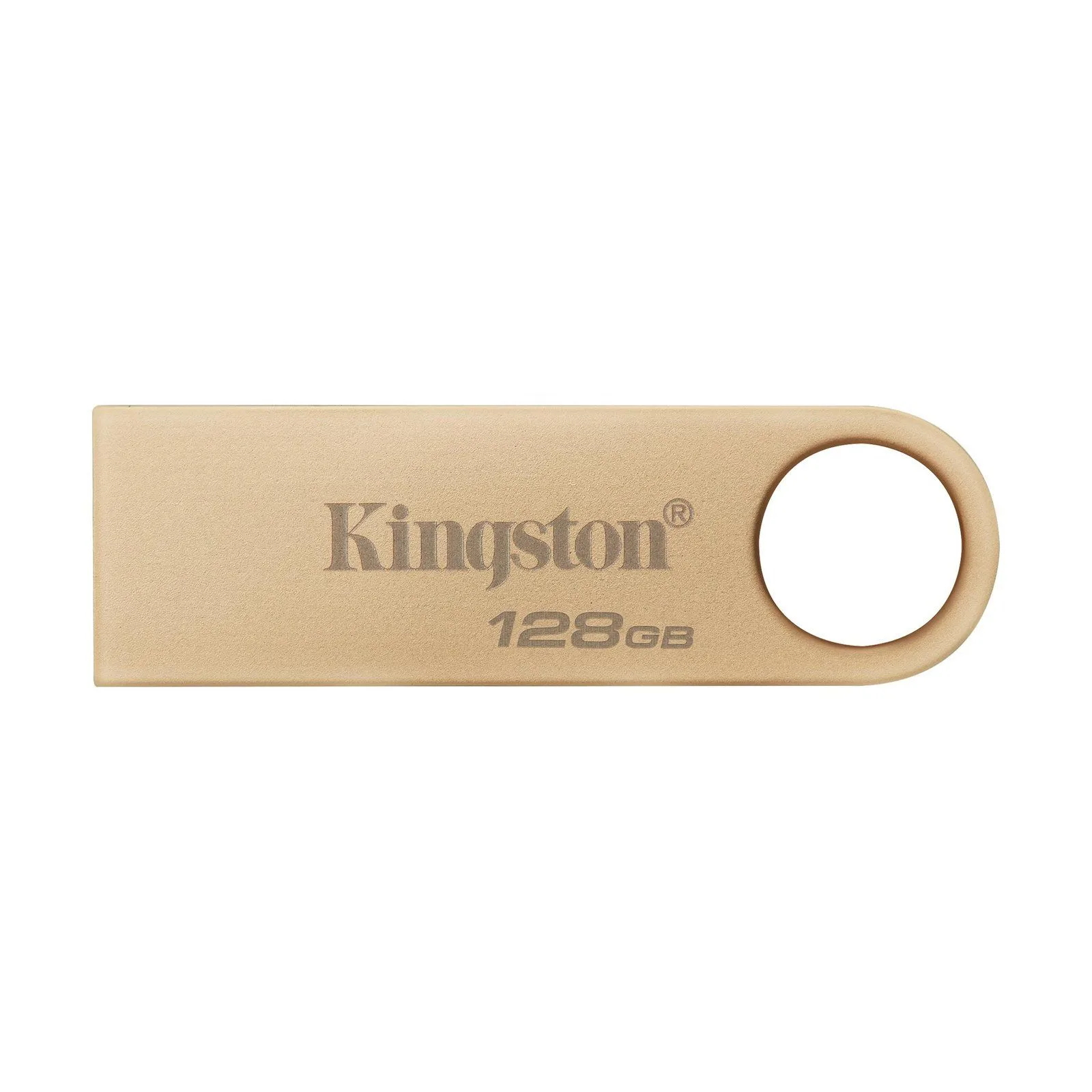 فلاشة Kingston DataTraveler SE9 G3 سعة 128GB بمنفذ USB-A 3.2 - معدنية ذهبية