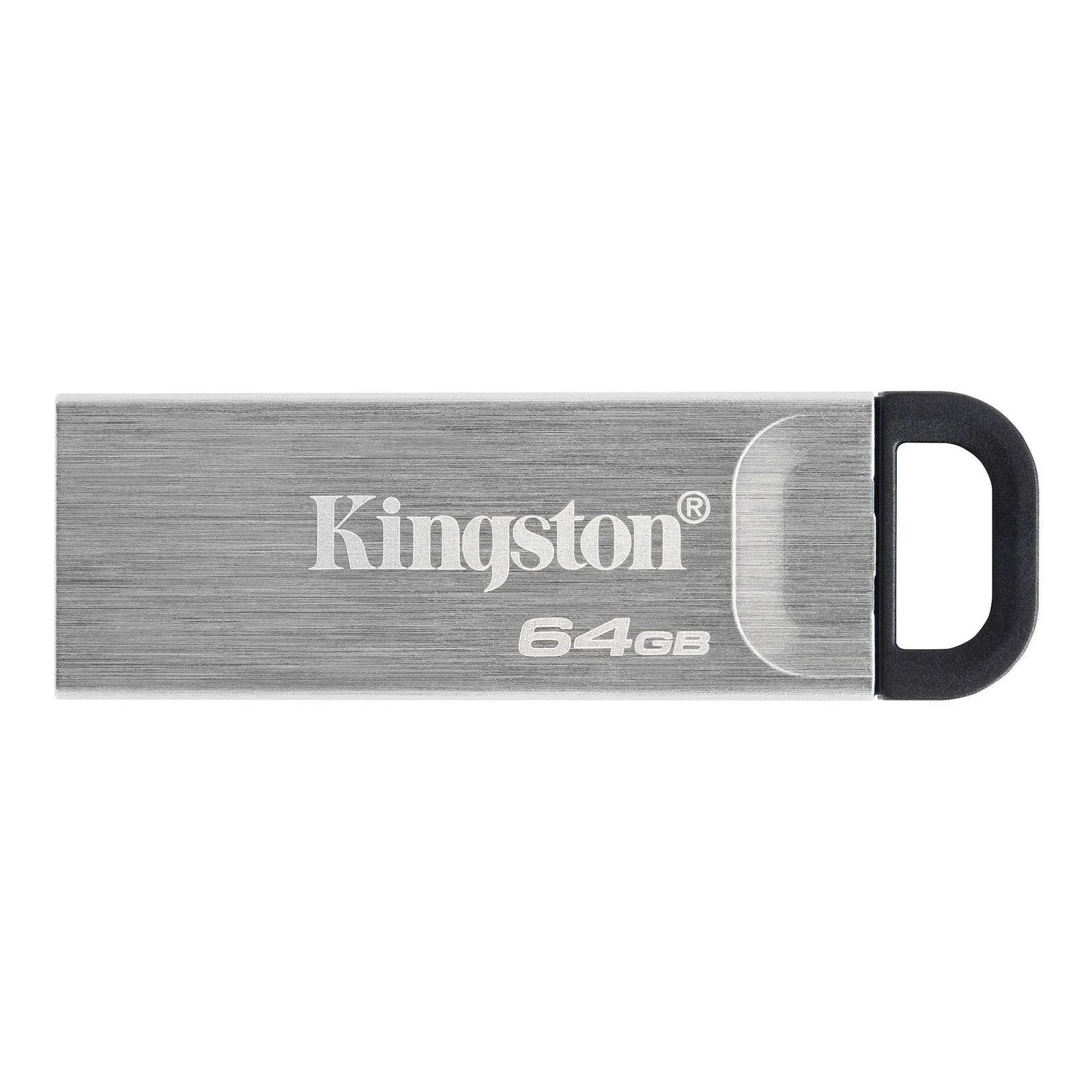 فلاشة Kingston DataTraveler Kyson سعة 64GB بمنفذ USB-A 3.2 - هيكل فولاذي فضي